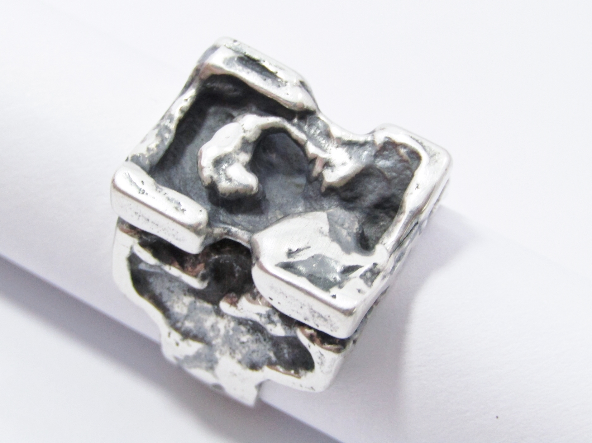 A Stunning Chunky Brutalist Design Ring in Sterling Silver