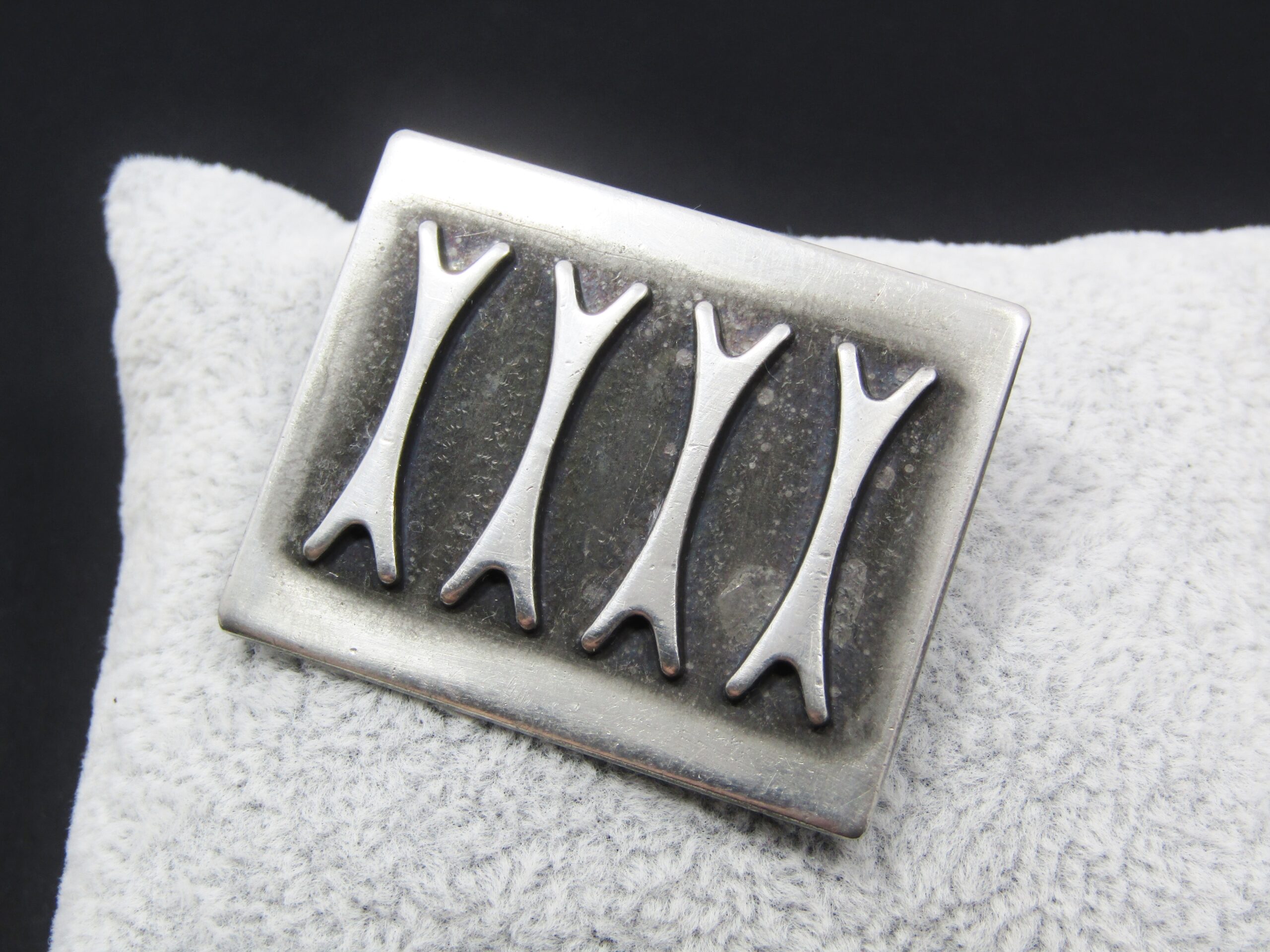 Norway "Bodrene Mylius" Modernist Pewter Brooch