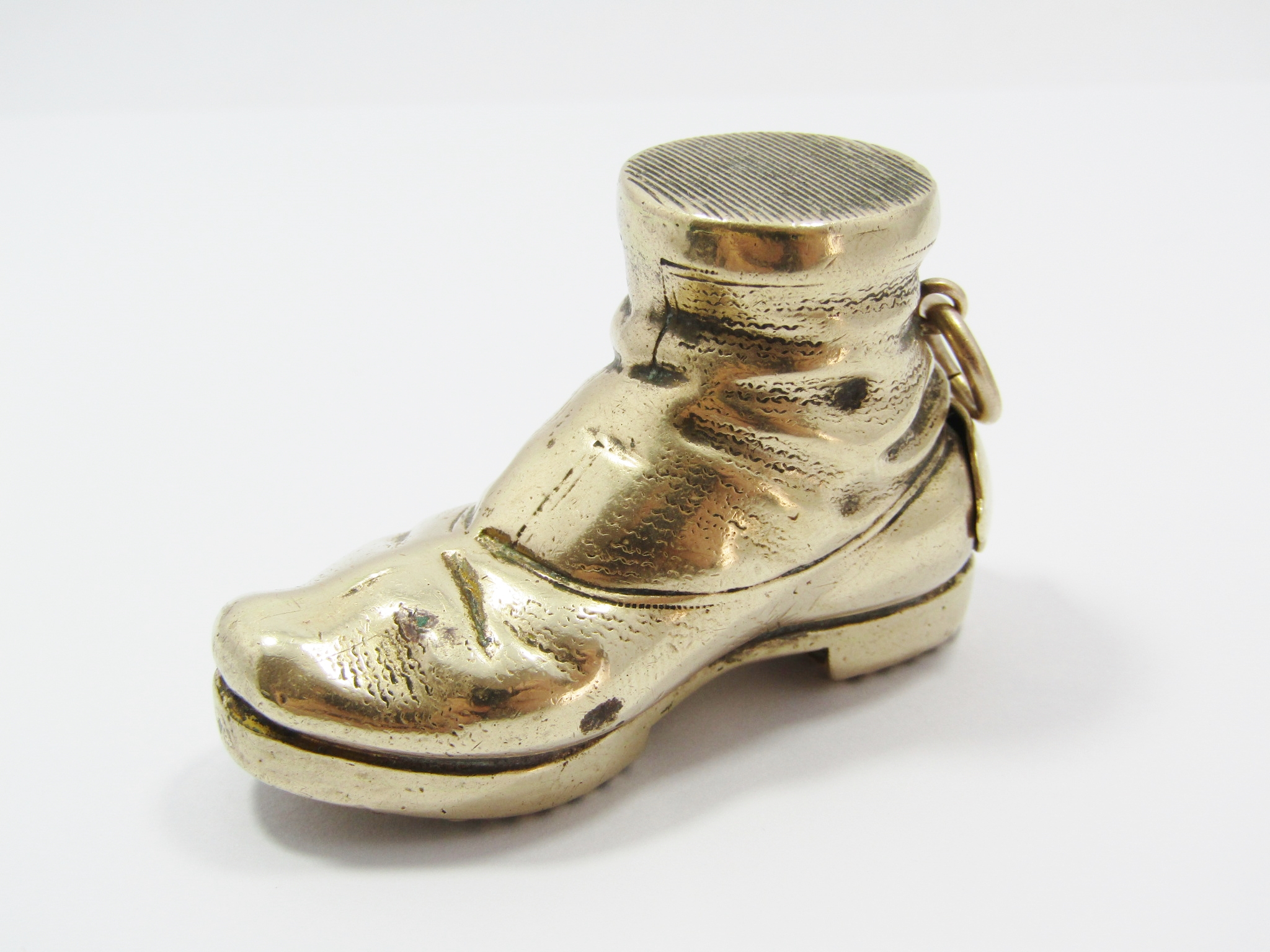 Antique Brass Vesta Case in the form of a Boot