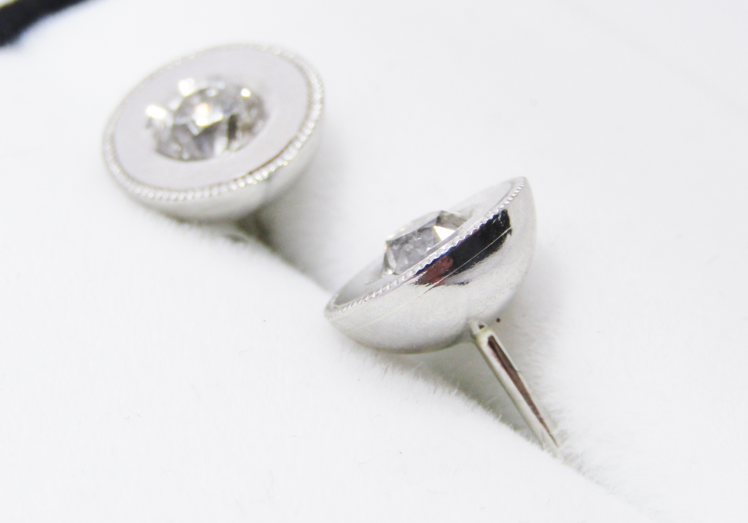 Beautiful & Bespoke: Platinum & 0.70ctw Old-Cut Diamond Earrings