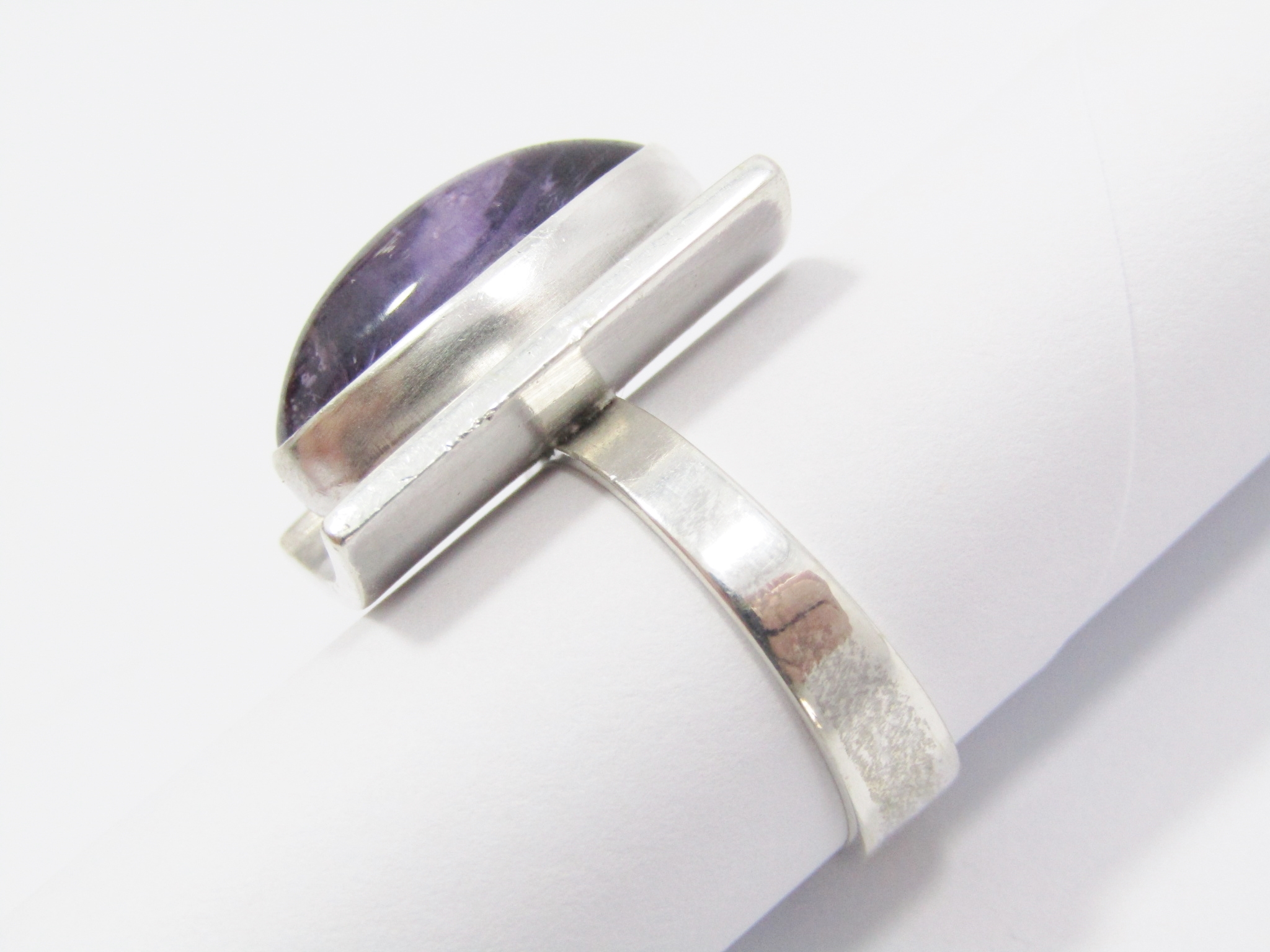 Danish Modernist Niels Erik From Amethyst Ring