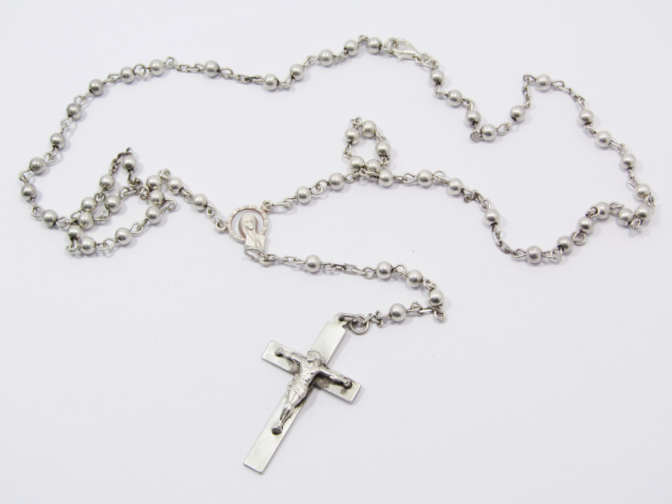 A Gorgeous Vintage Rosary Prayer Beads in Sterling Silver