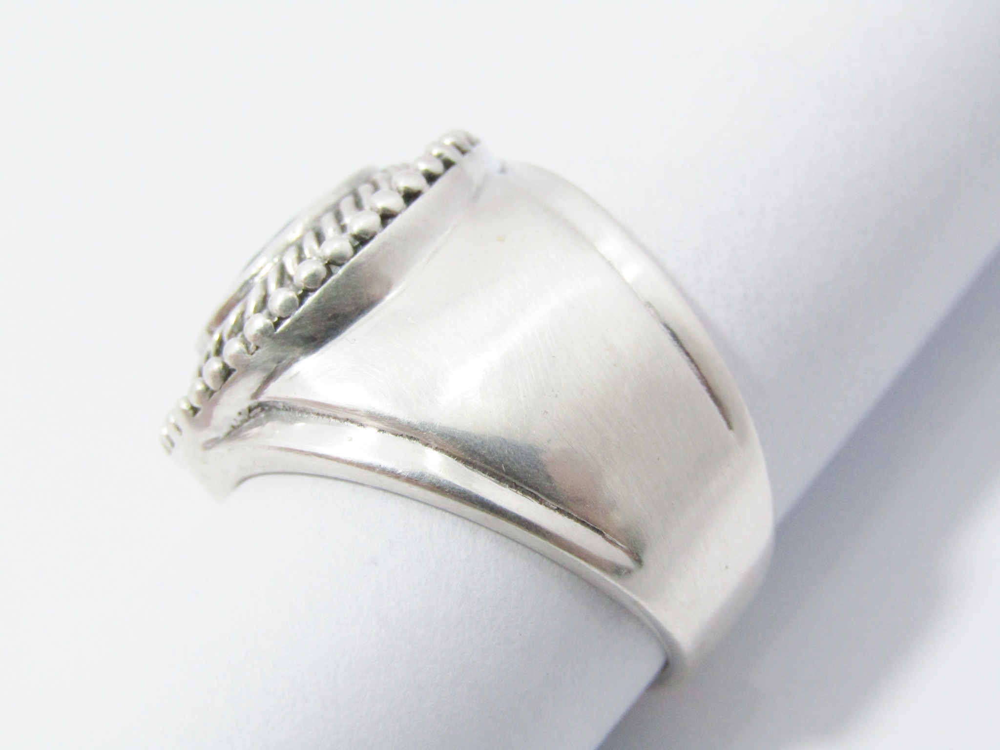 A Stunning Huge Zirconia Ring in Sterling Silver
