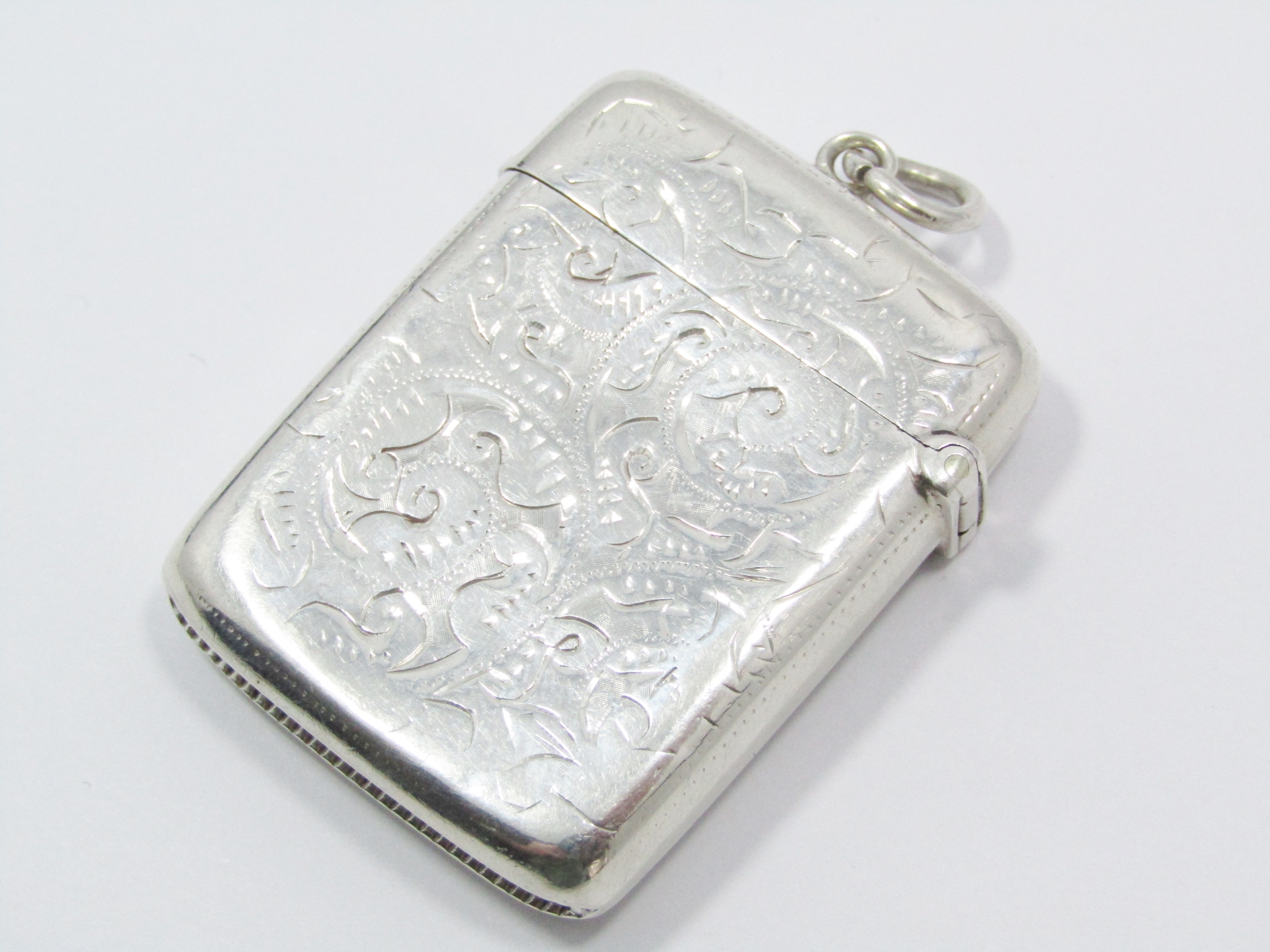 Antique (c1898) Silver Hallmarked Vesta Case Pendant