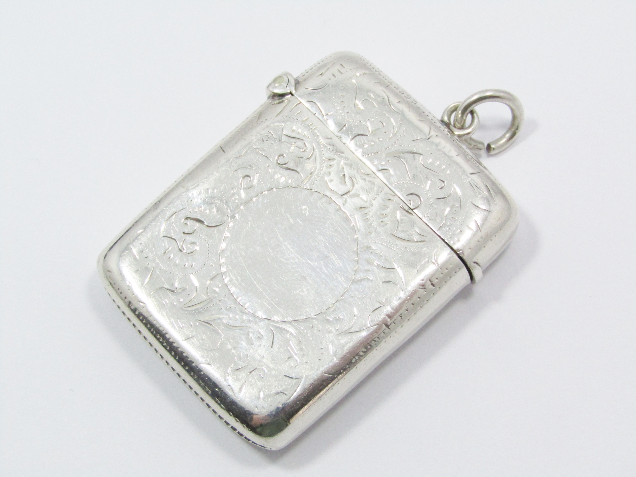 Antique (c1898) Silver Hallmarked Vesta Case Pendant