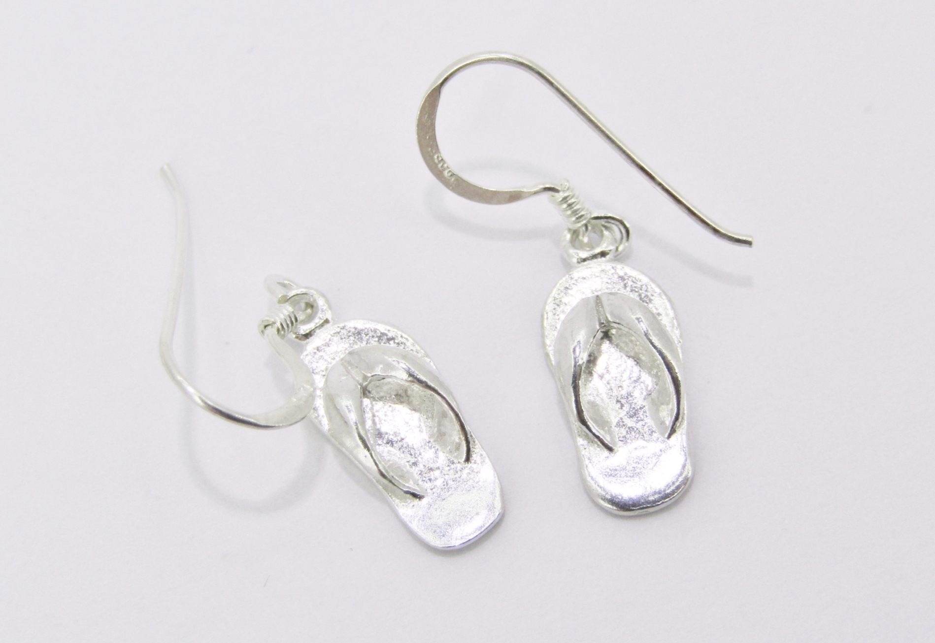 A Lovely Pair of Slip Slops Earrings in Sterling Silver.