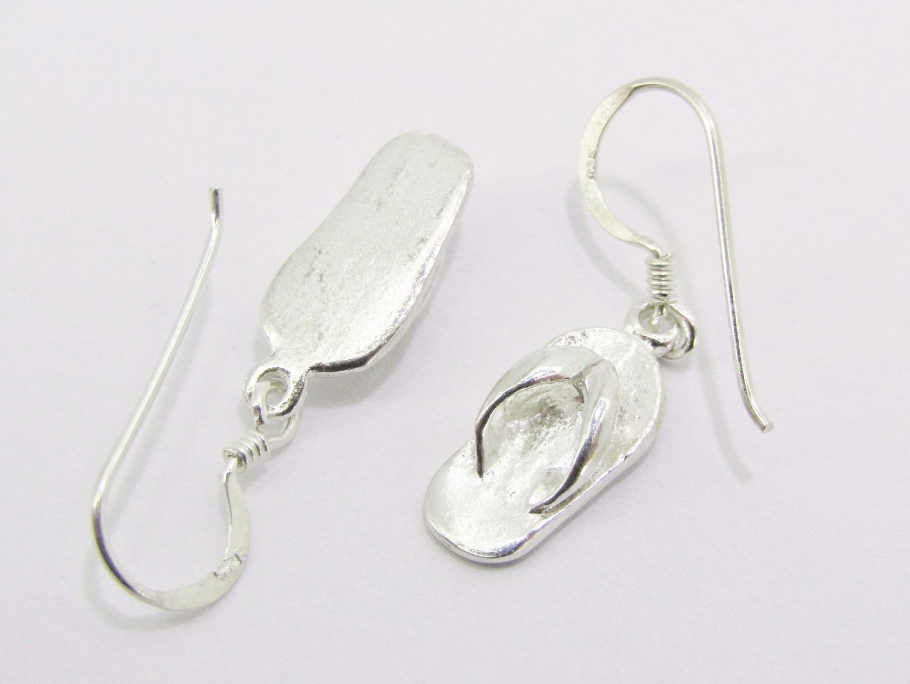 A Lovely Pair of Slip Slops Earrings in Sterling Silver.