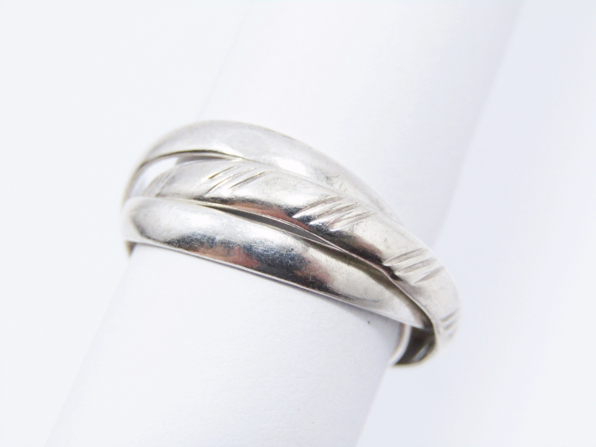 A Lovely Russian Wedding Band in Sterling Silver.