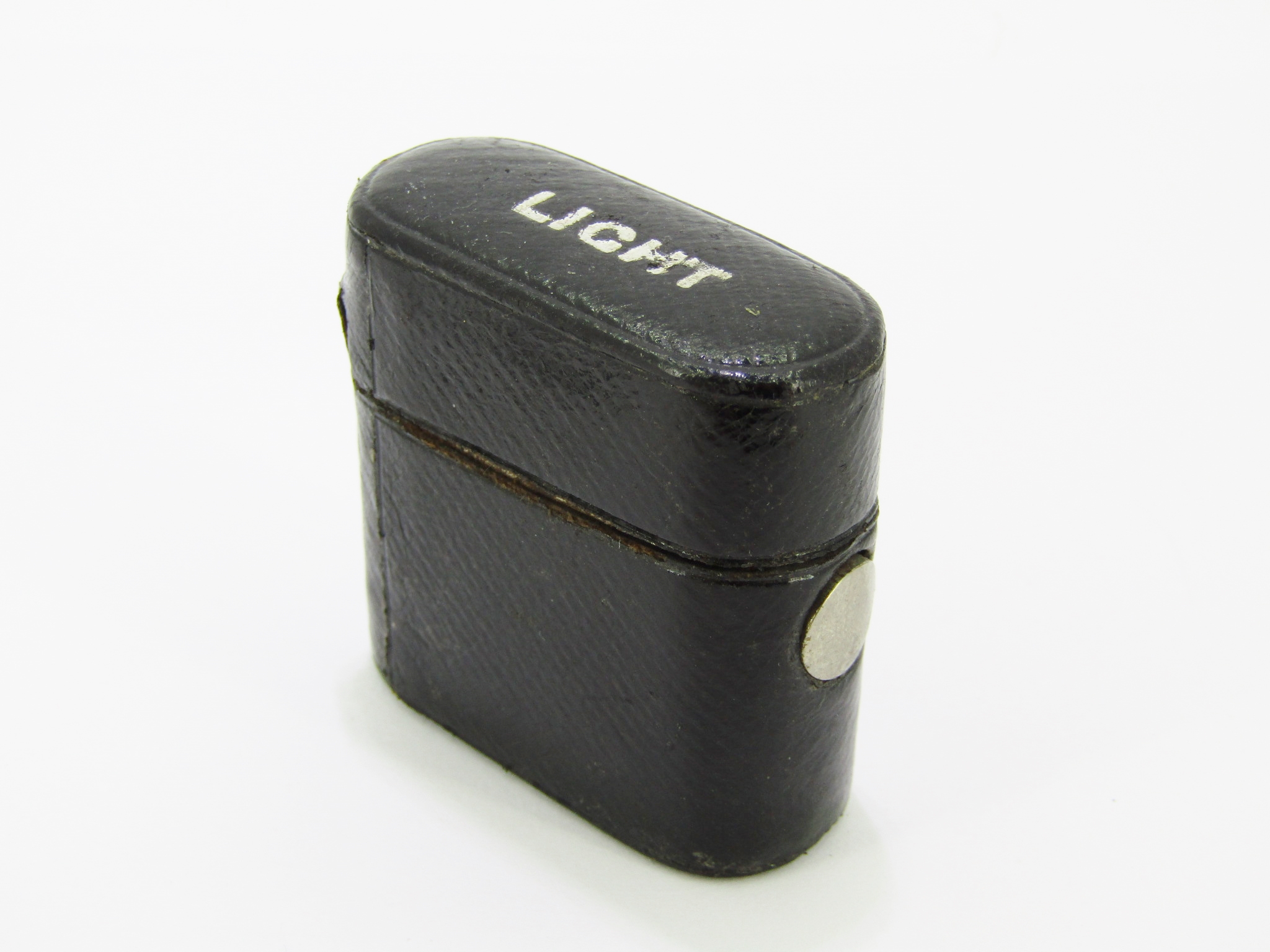 Antique/Vintage Leather & Steel Vesta Case