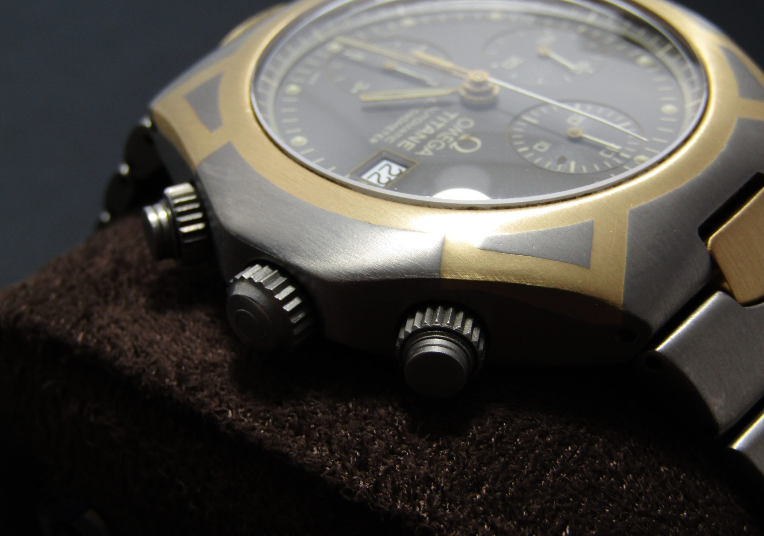 Exquisite! Omega Polaris Titane XL Chronograph Automatic Watch