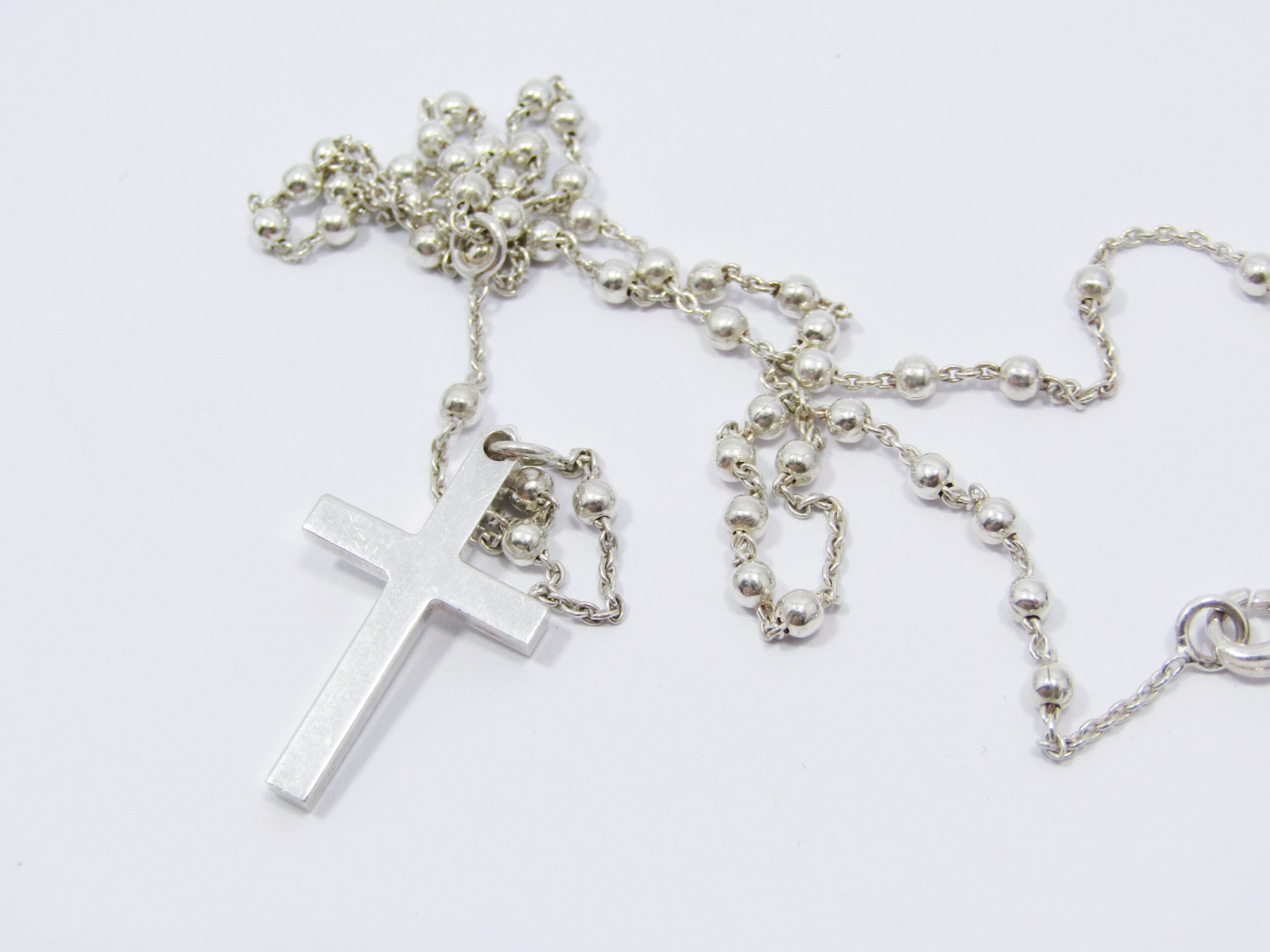 A Gorgeous Dainty Rosary in Sterling Silver.