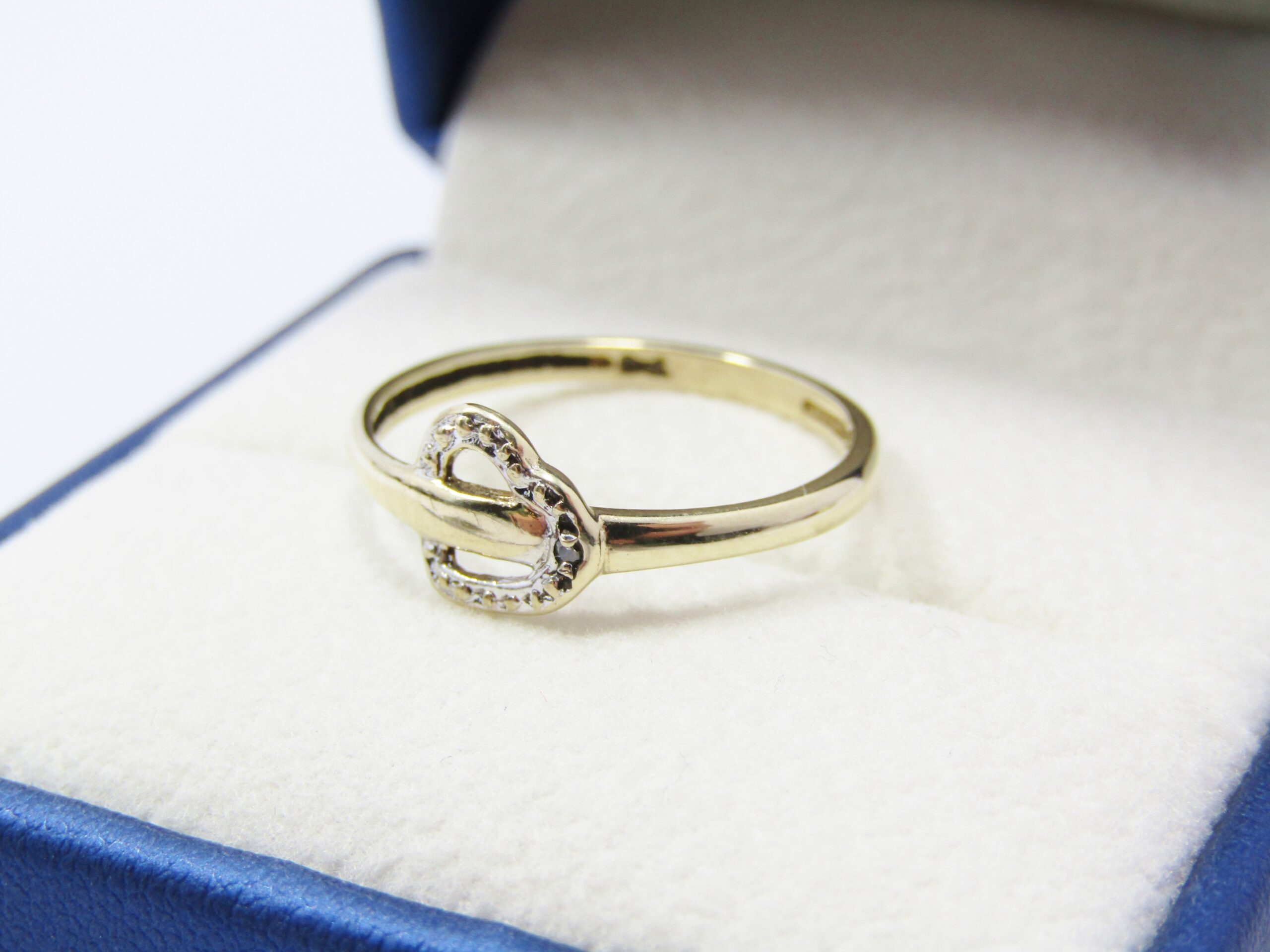9CT Gold Dainty Band with Heart Design
