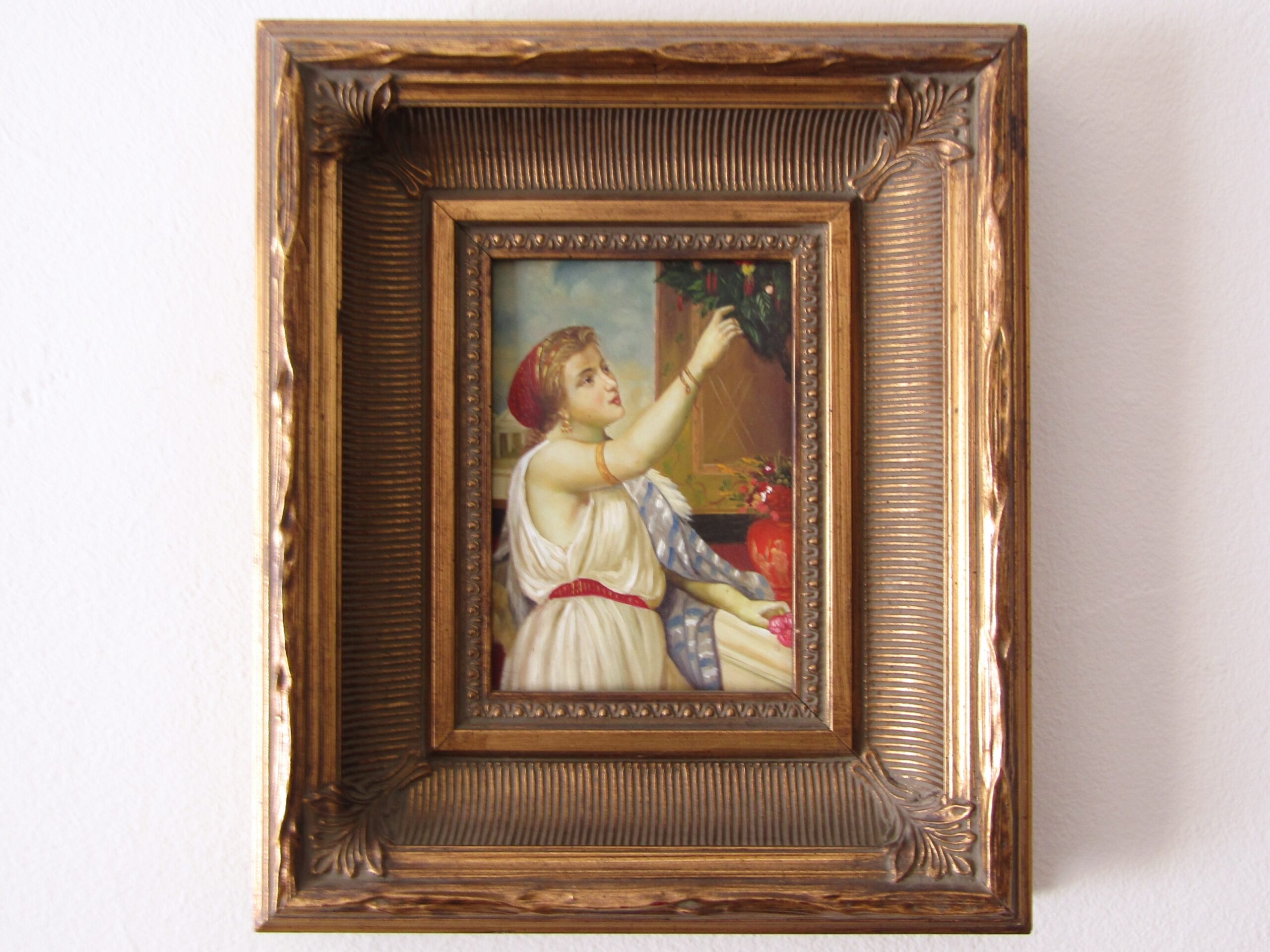 Beautiful! Vintage Original Painting in Ornate Frame