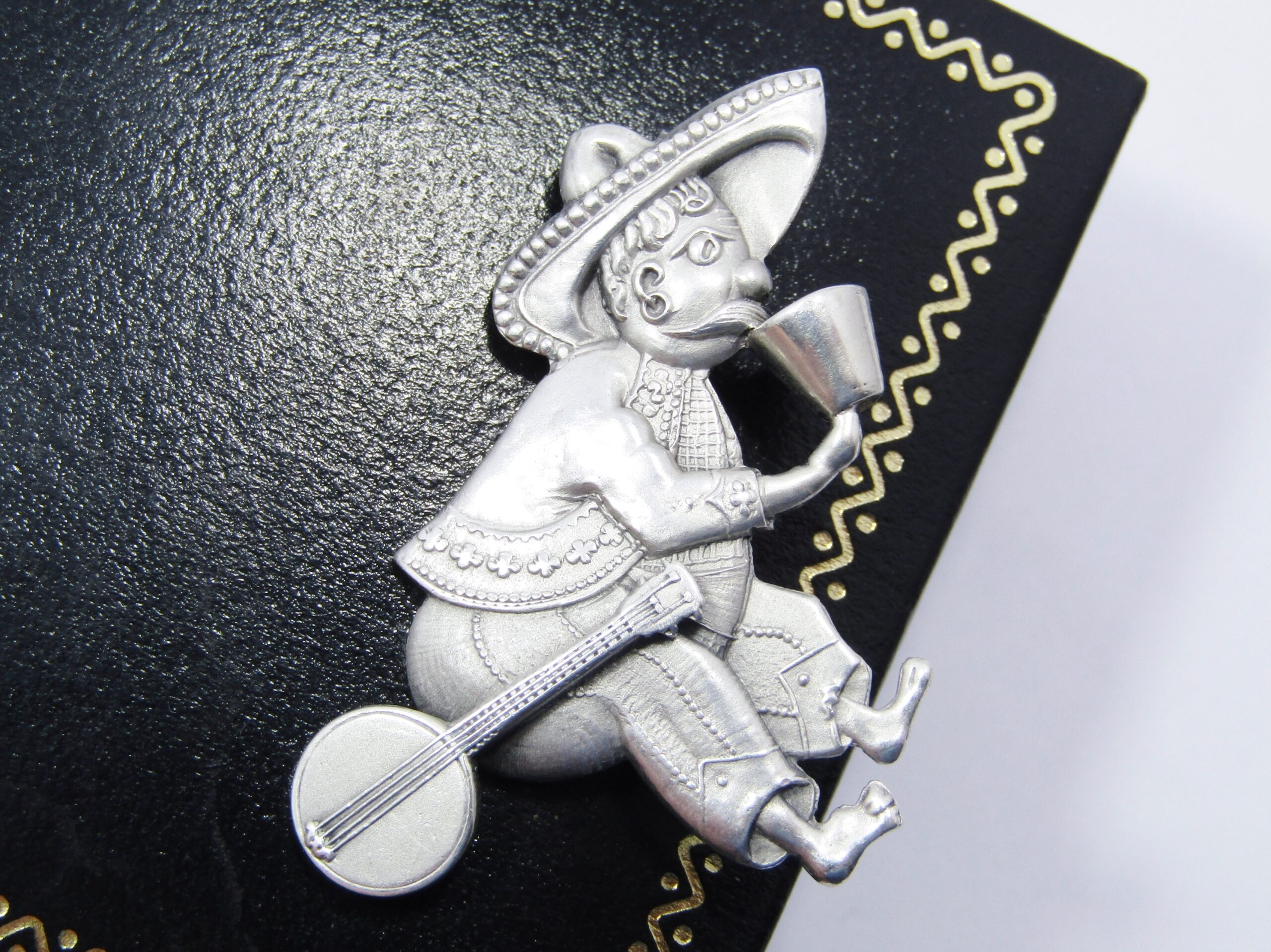 A Gorgeous Candida Mexican Mariachi Band Brooch in Sterling Silver