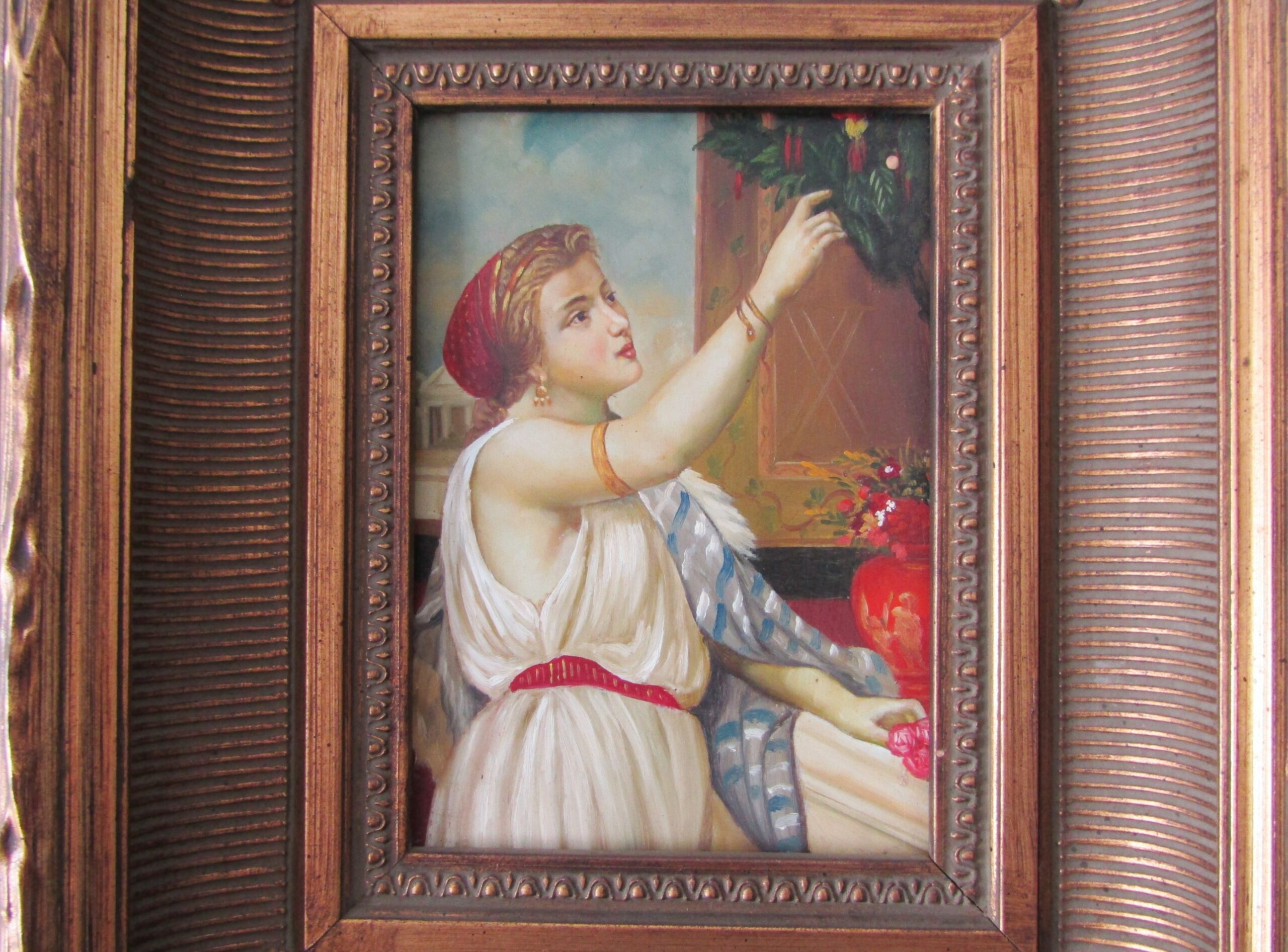 Beautiful! Vintage Original Painting in Ornate Frame