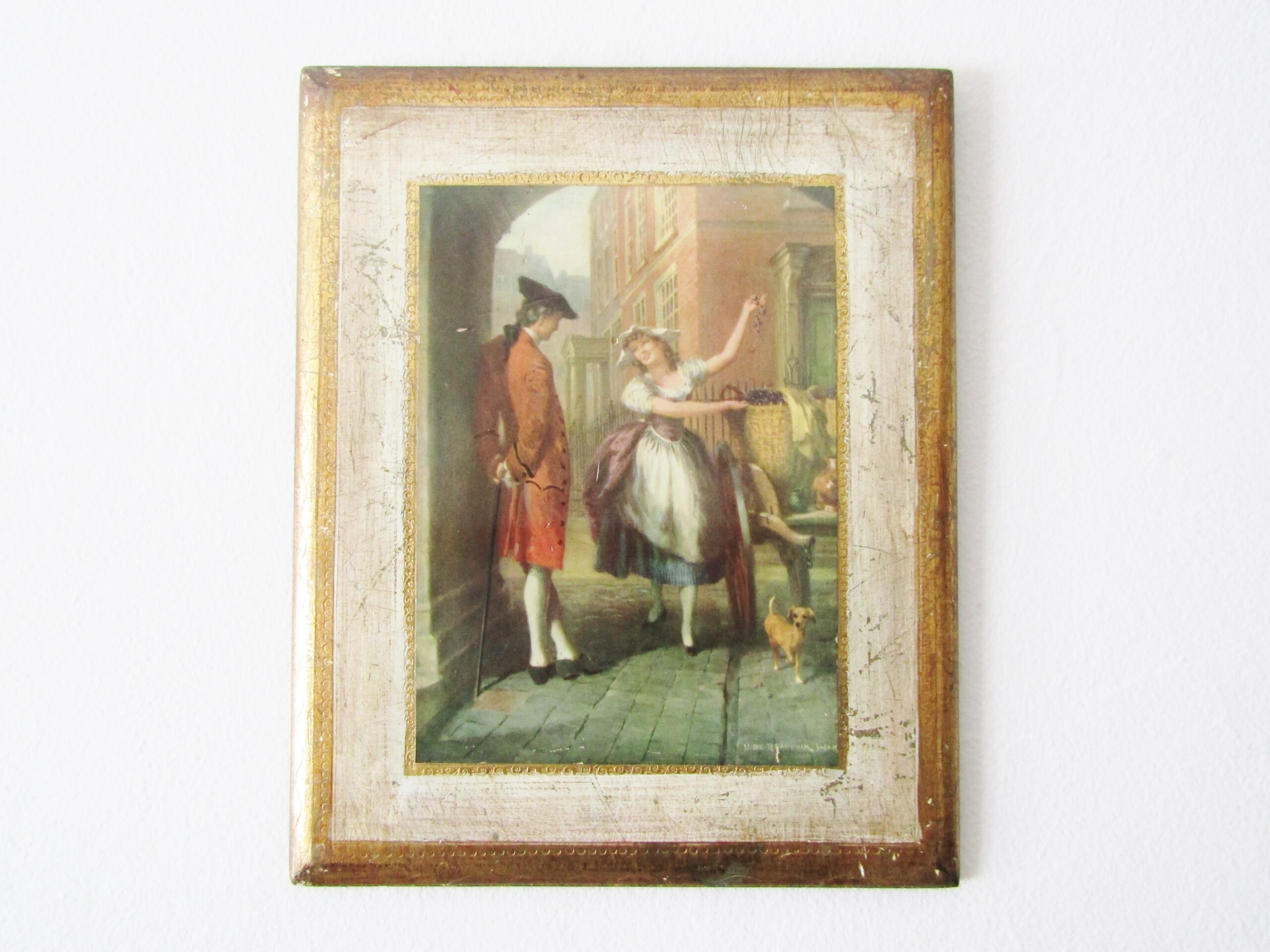 Beautiful Vintage Italian Florentine Wall Plaque