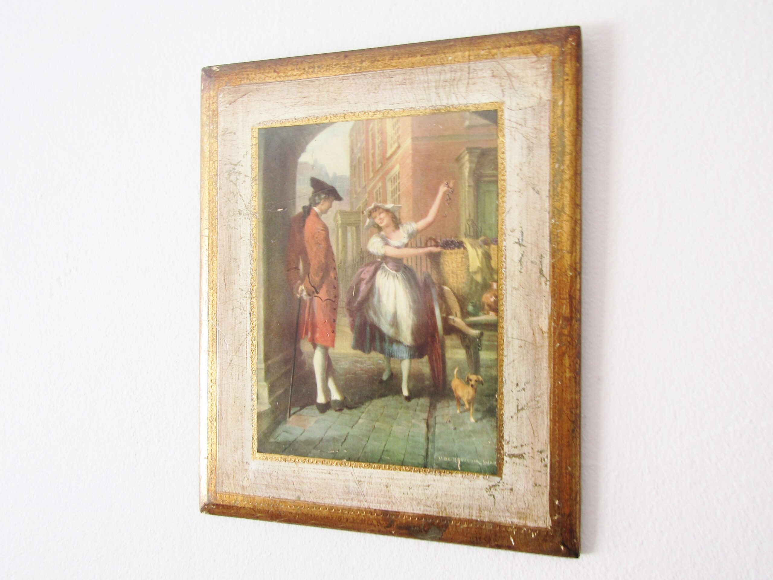 Beautiful Vintage Italian Florentine Wall Plaque
