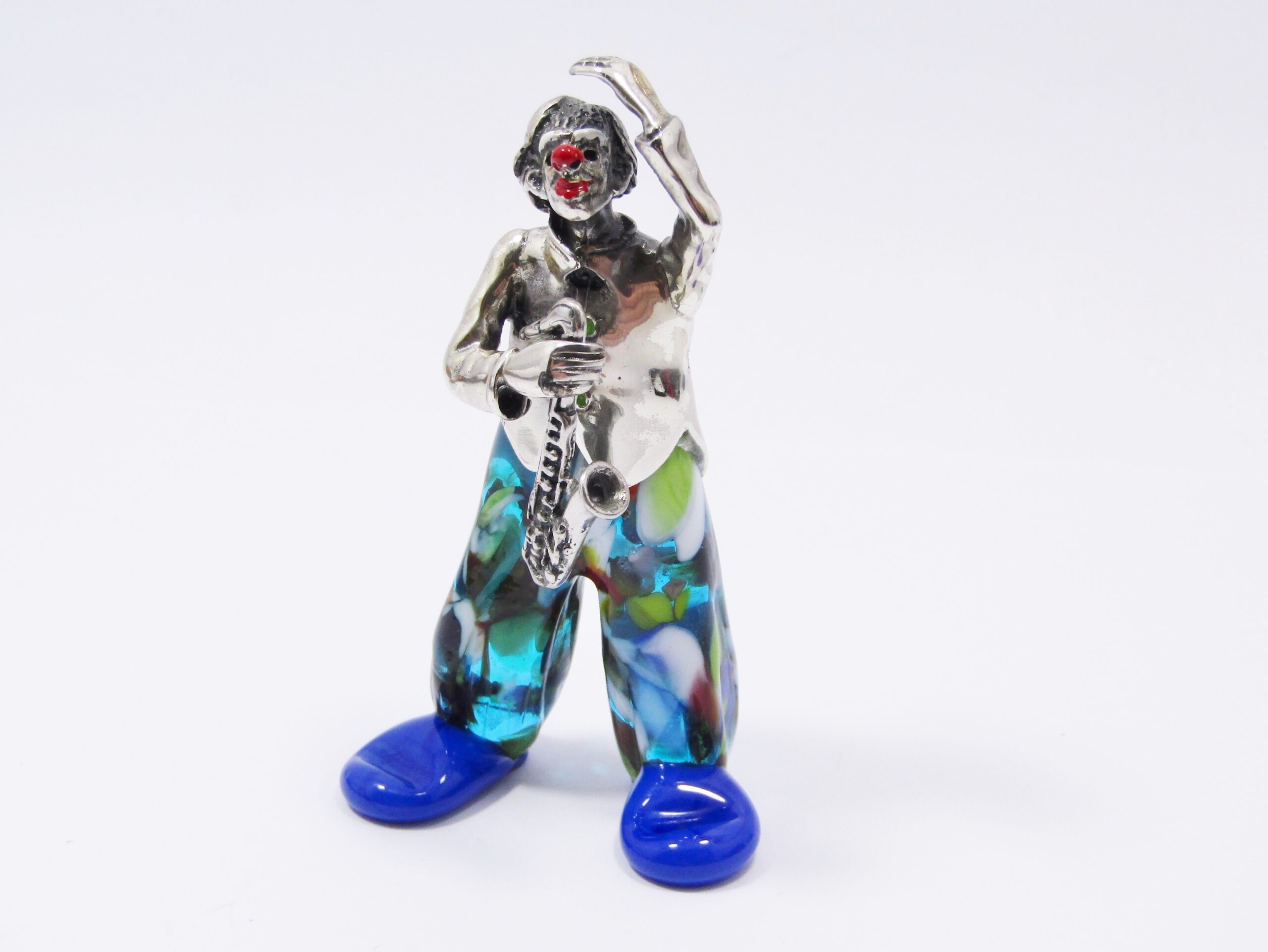 Rare Find! Italian Silver & Murano Glass Figurine