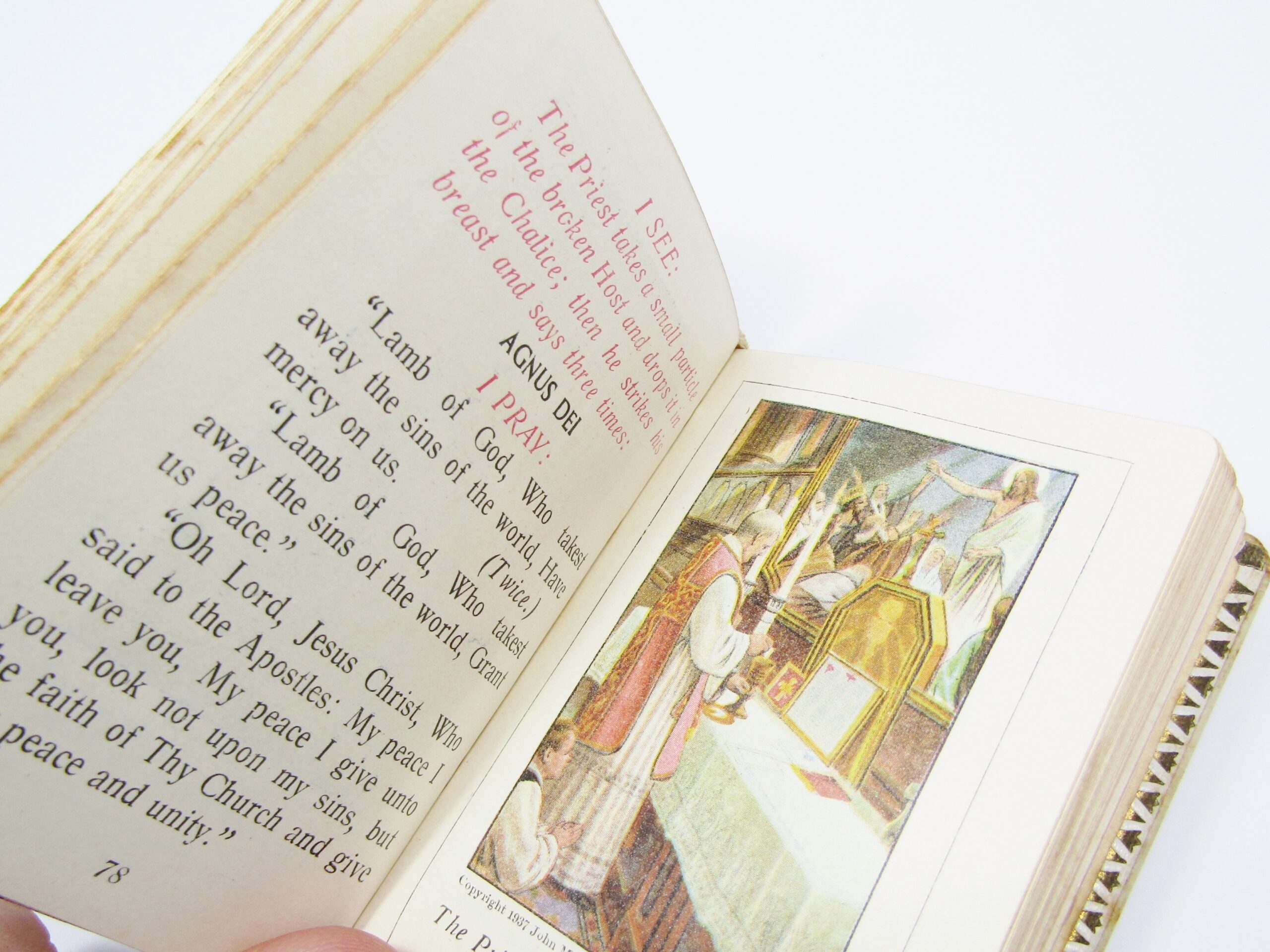 Beautiful! Vintage (c1948) Catholic Mass Book for Children