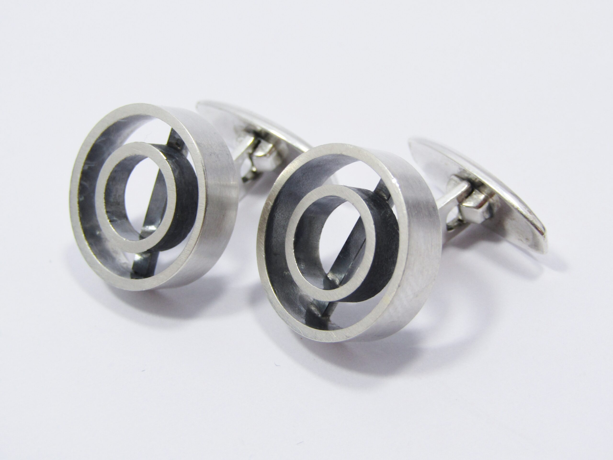 Pair of Danish Modernist Niels Erik From Silver Cufflinks