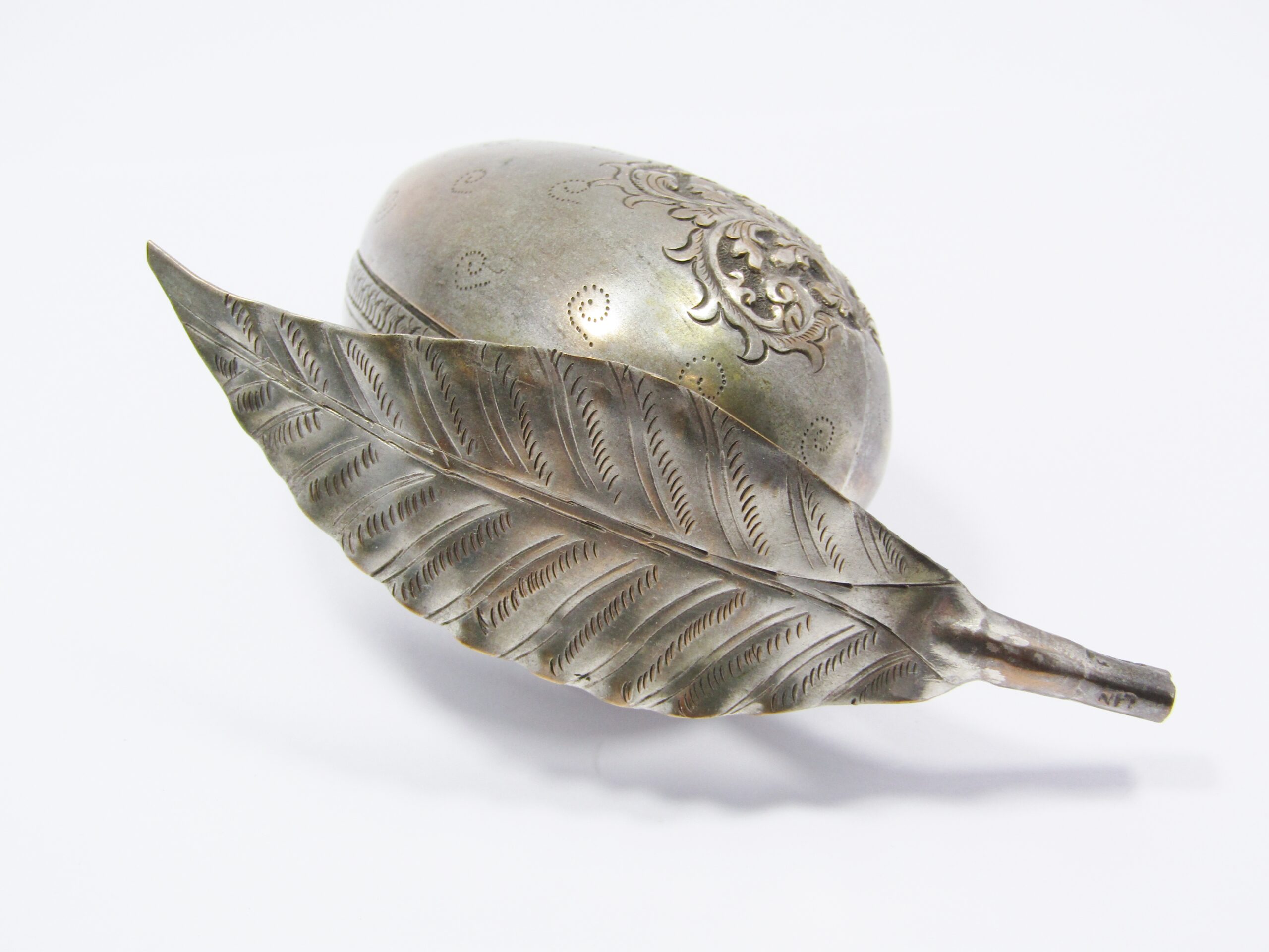 Antique/Vintage Cambodian Silver Mango Shaped Box