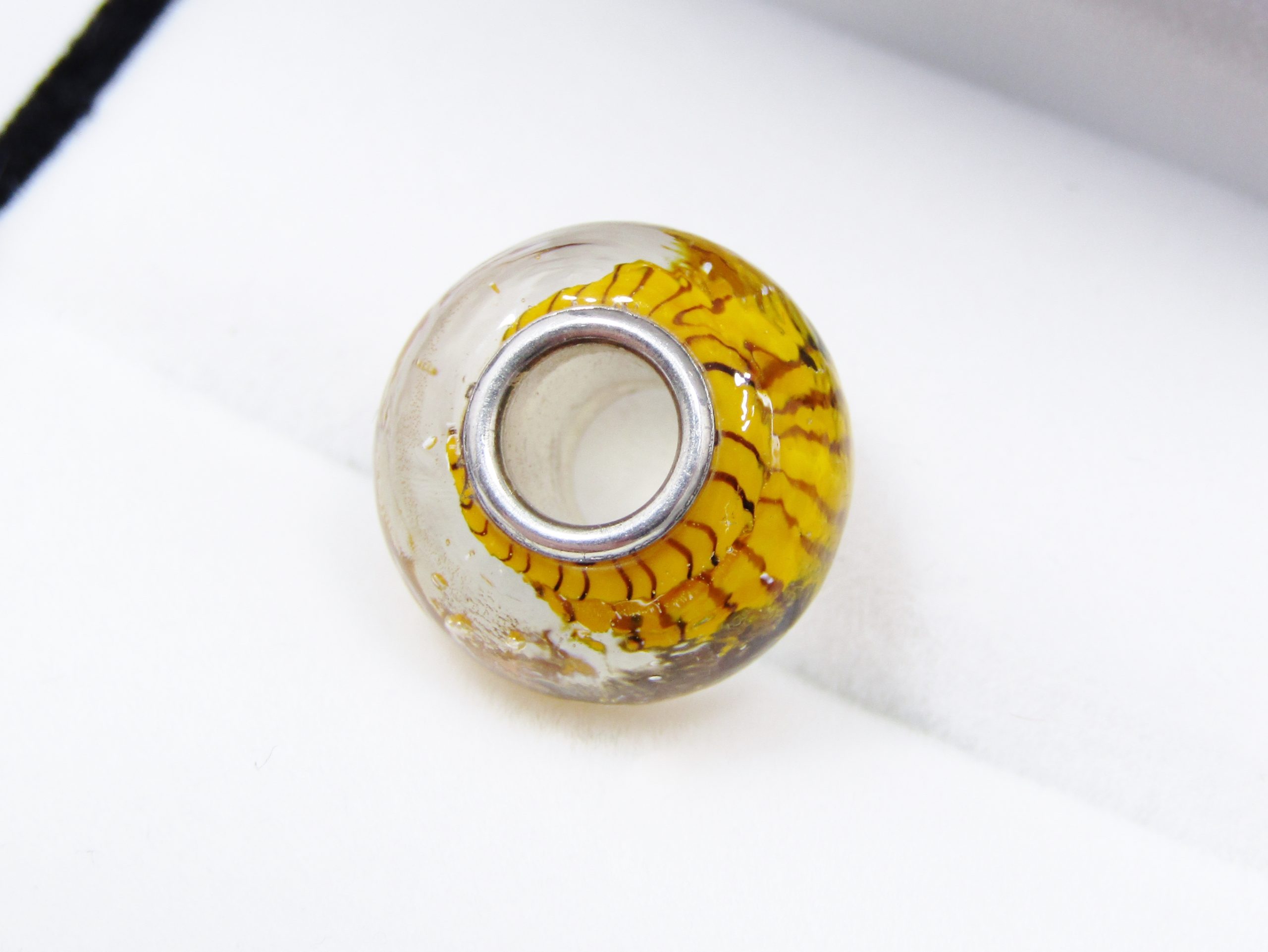 Pandora-Compatible Murano Glass Sterling Silver Charm