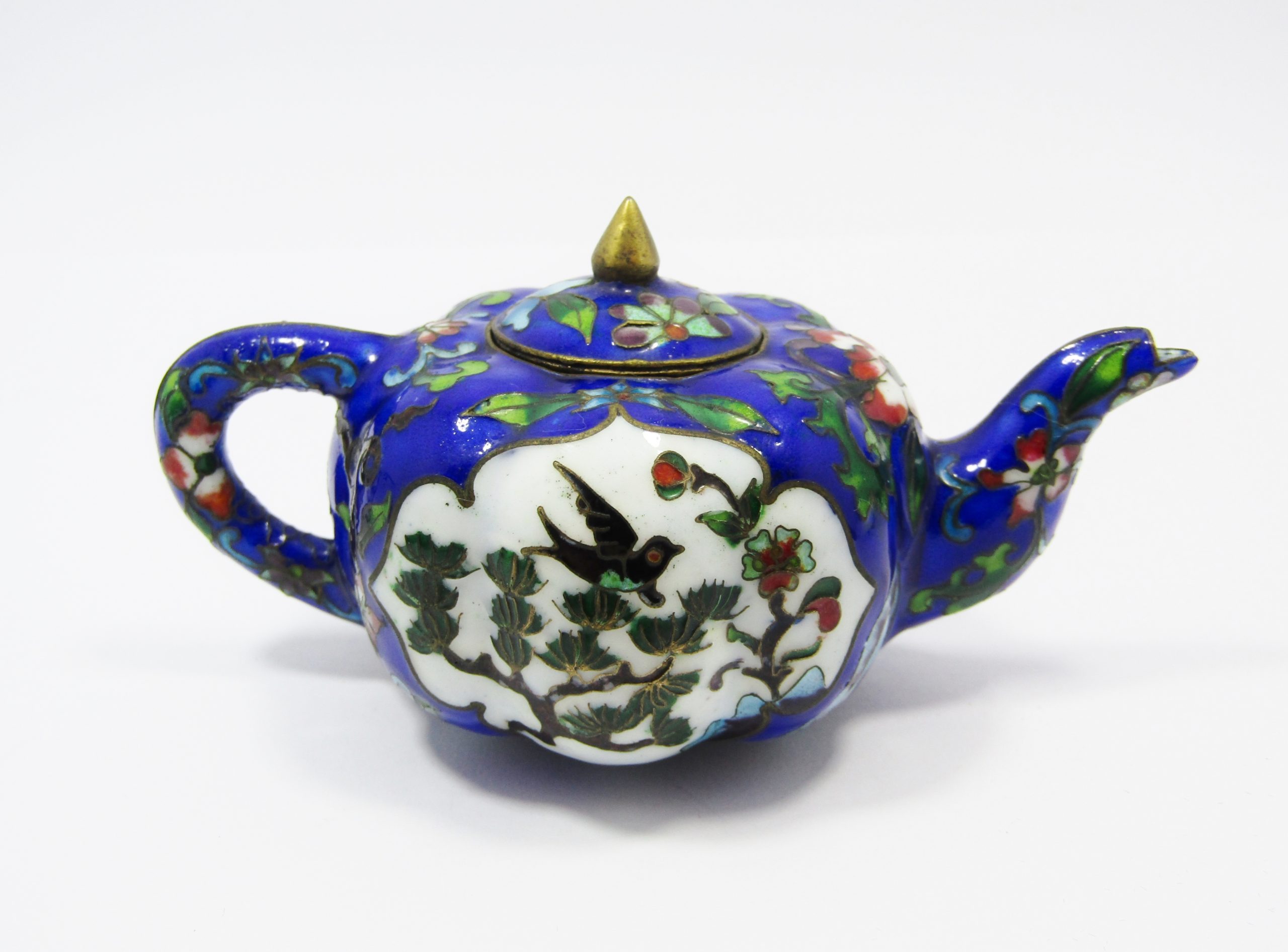 Beautiful! Vintage Miniature Cloisonne Teapot