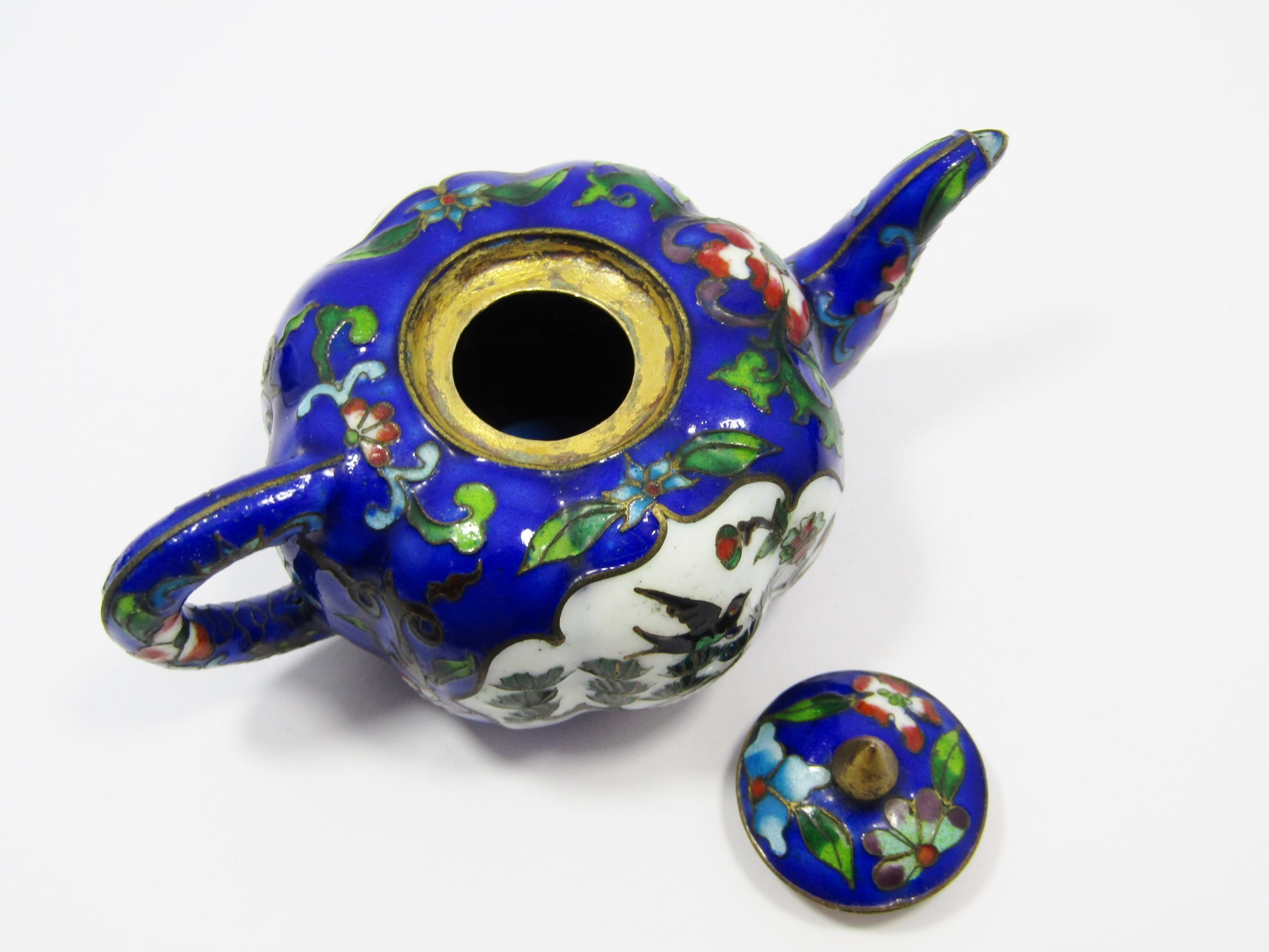 Beautiful! Vintage Miniature Cloisonne Teapot