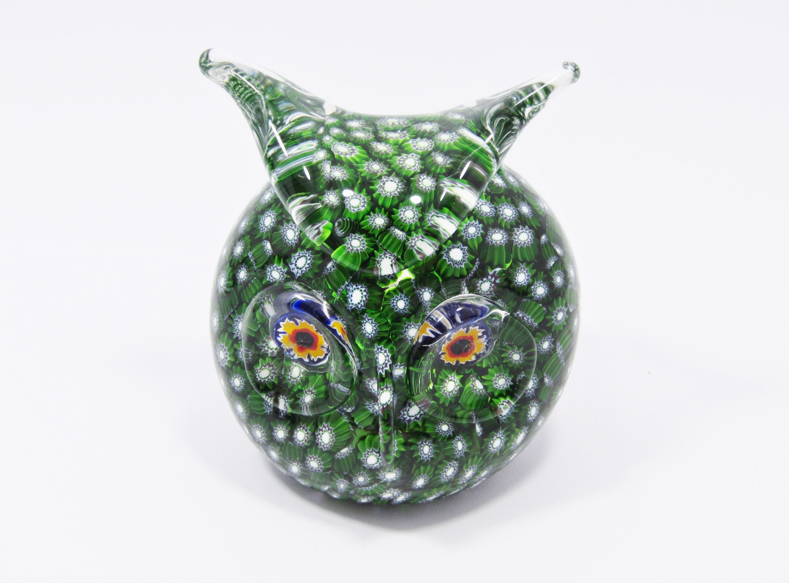 A Lovely Large Vintage Murano Millefiori Owl