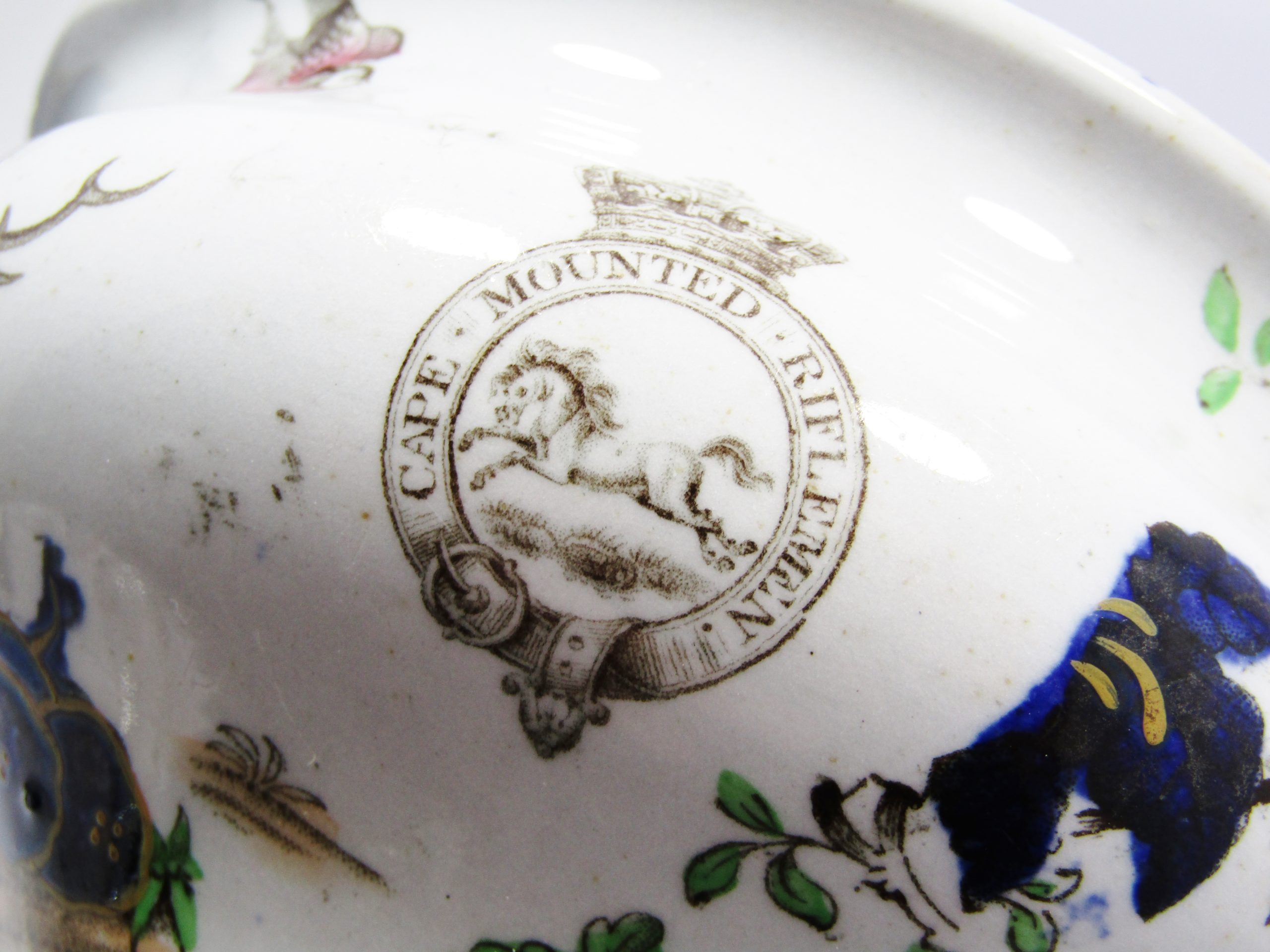 Cape Mounted Riflemen Heraldry (c1830) Porcelain Sugar Bowl
