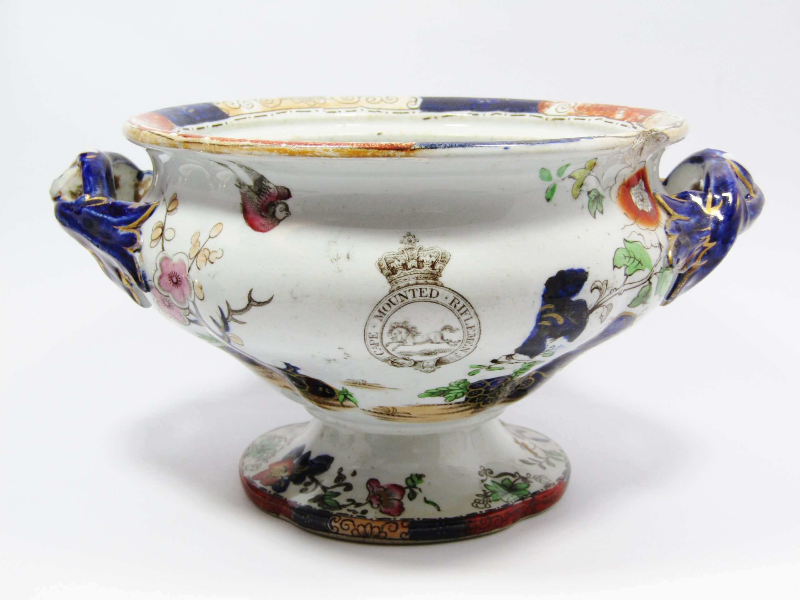 Cape Mounted Riflemen Heraldry (c1830) Porcelain Sugar Bowl