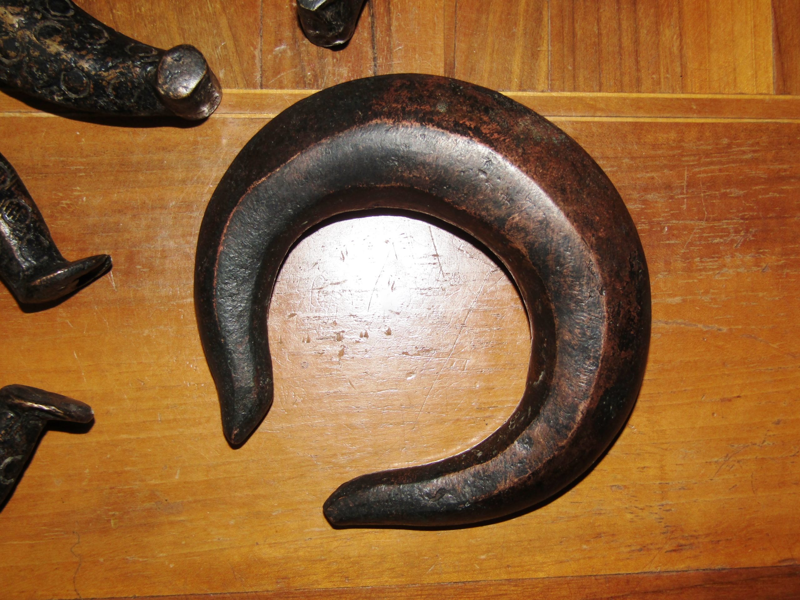 Three Vintage Bronze/Copper Decorative Tribal Bangles