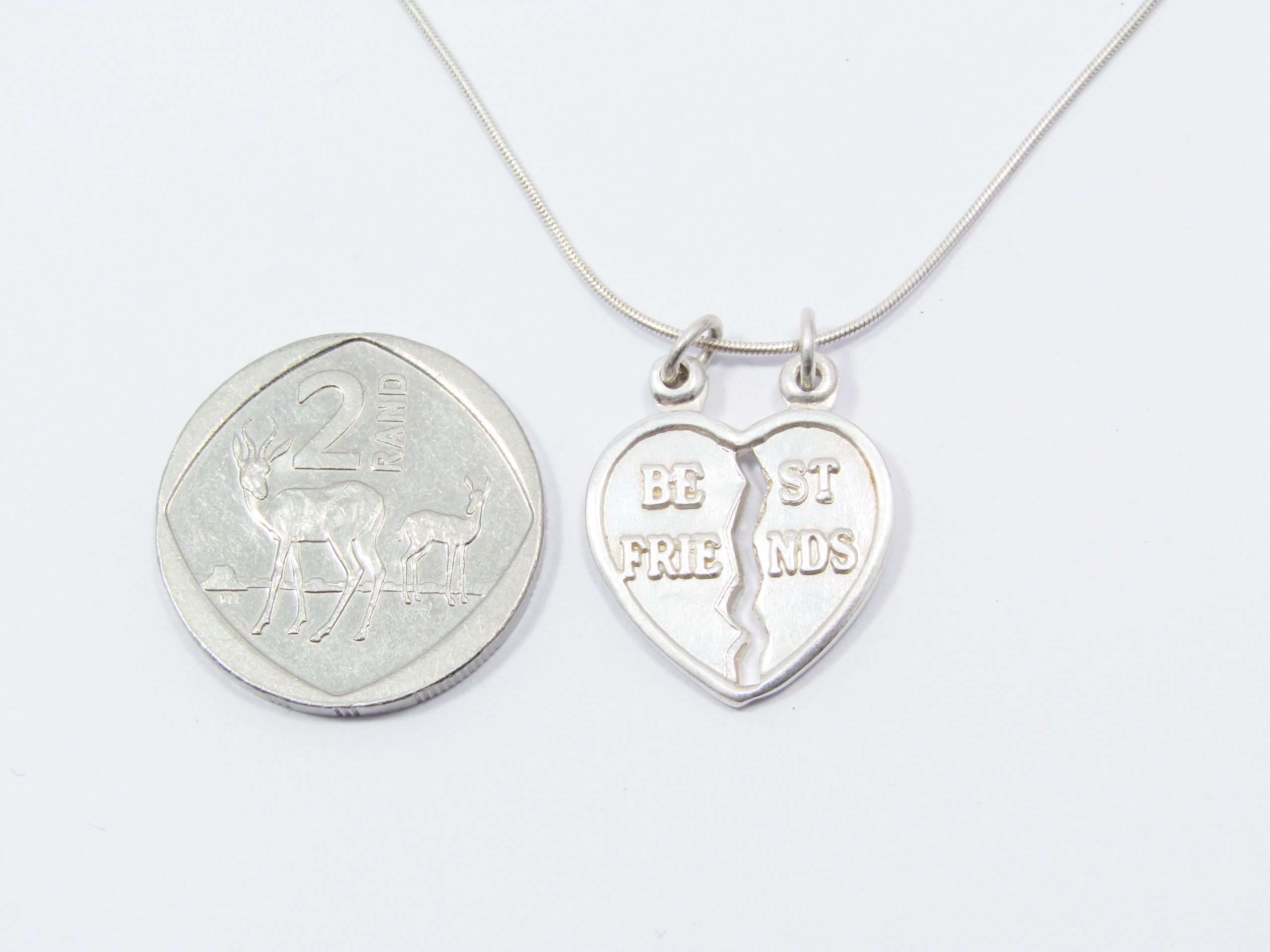 A Lovely Best Friend Pendant on Chain in Sterling Silver.