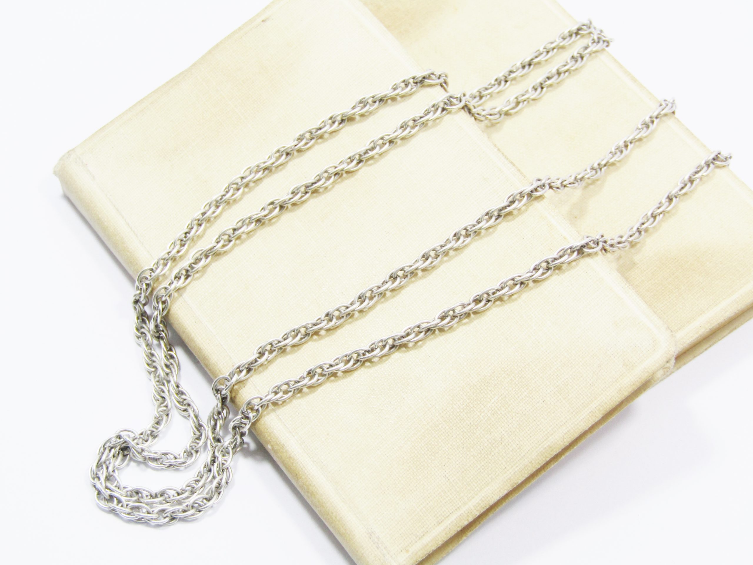 A Lovely Long Snake Chain in Sterling Silver.