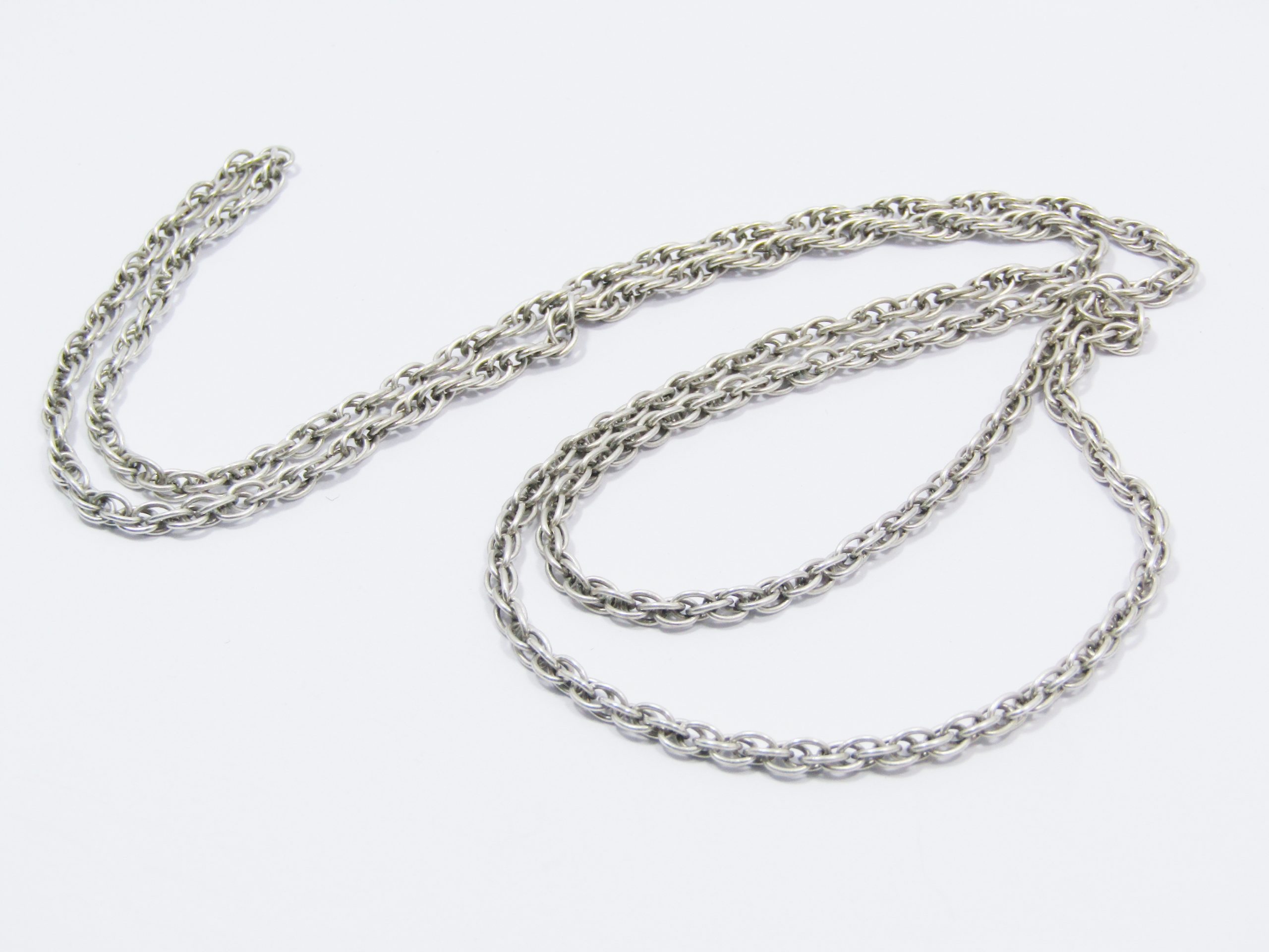 A Lovely Long Snake Chain in Sterling Silver.