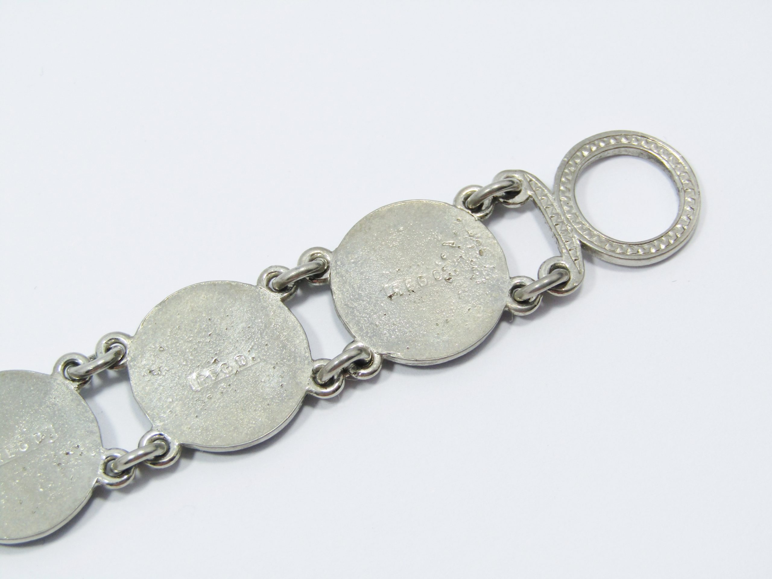 African-Animal Themed Silver-Tone Bracelet