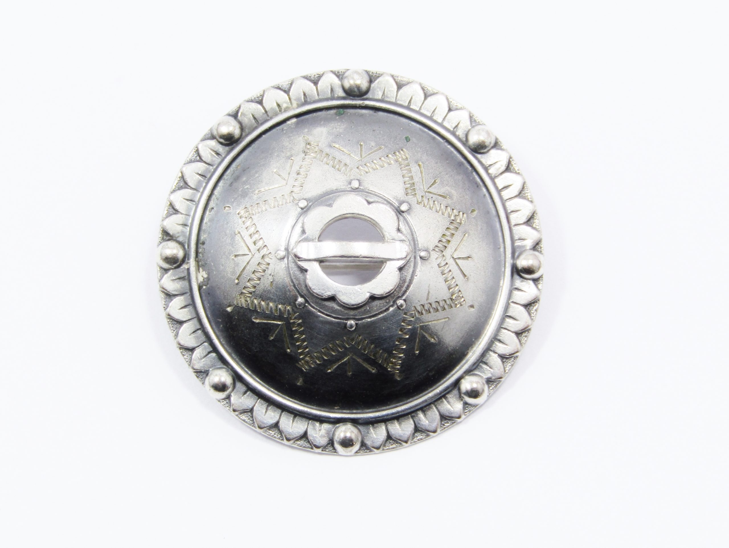 Rare Vintage Estonian (Soviet Union) Silver Traditional Brooch