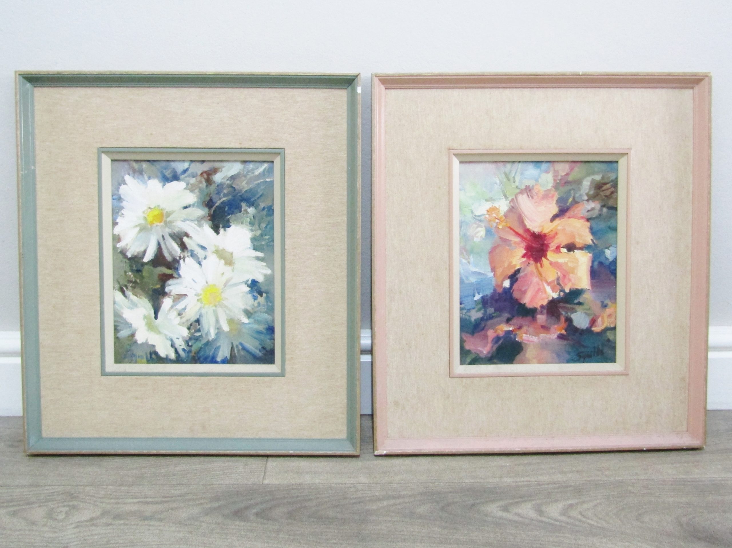 Beautiful! Ruth Squibb (1928-2012) Pair of Original Oil Paintings