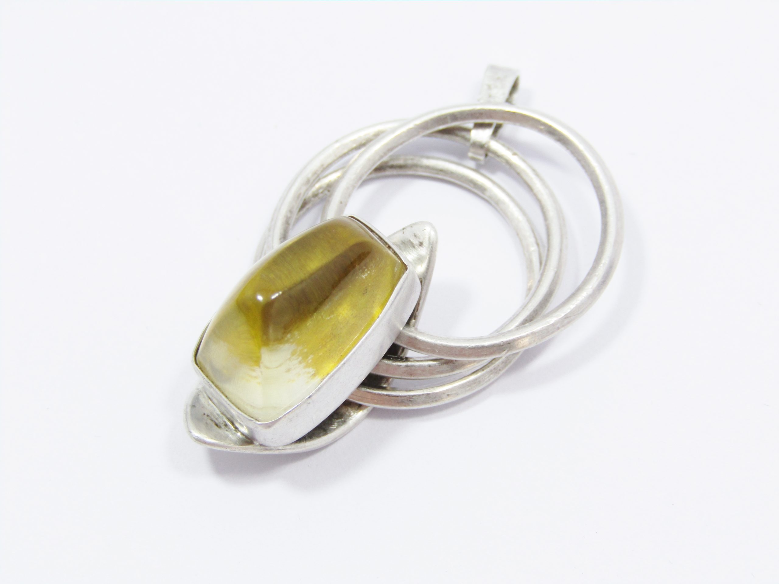 Andreas Daub German Modernist Sterling Silver Ring/Pendant