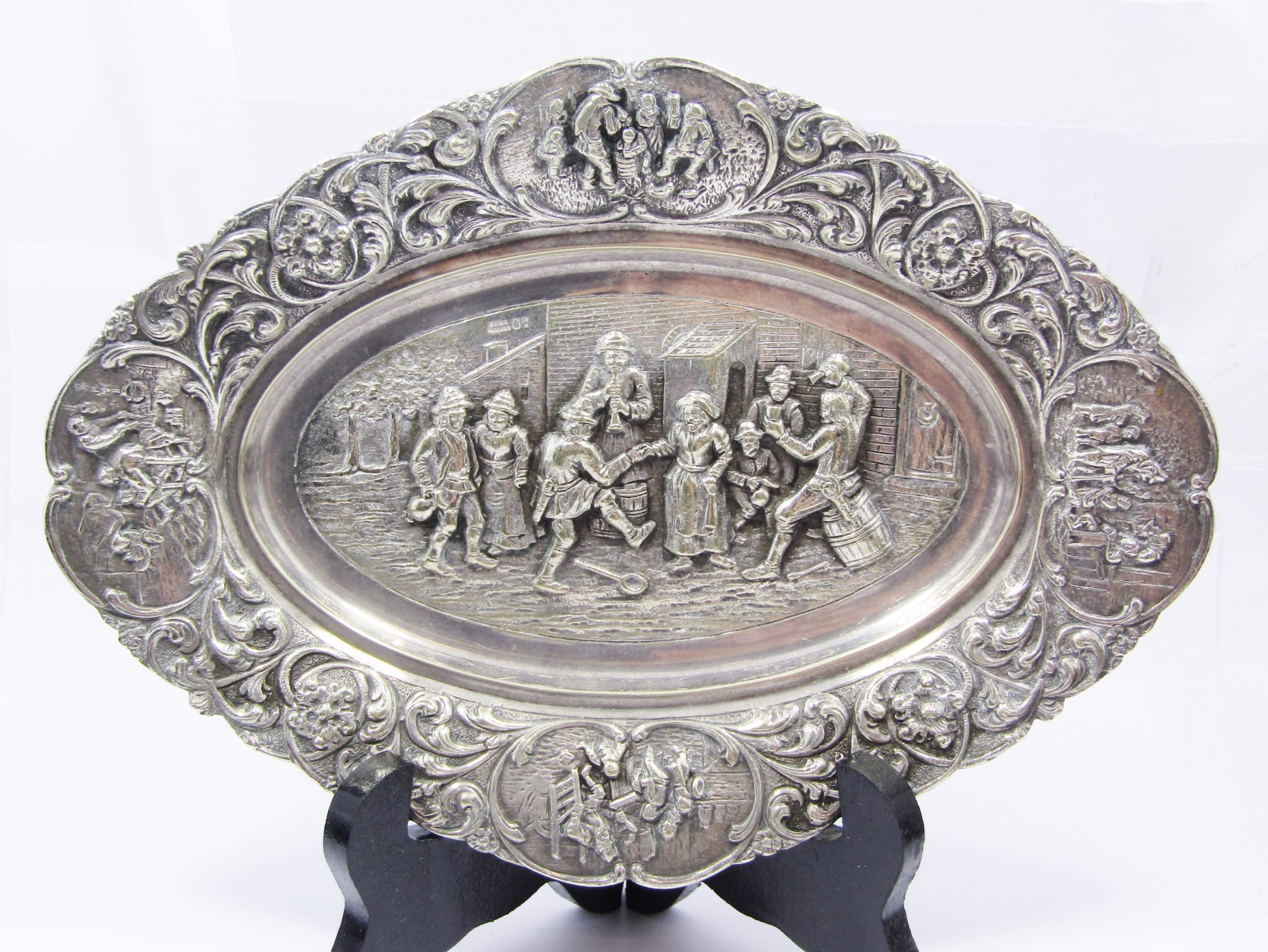 Beautiful Vintage Dutch Silver-Plated Oval Dish
