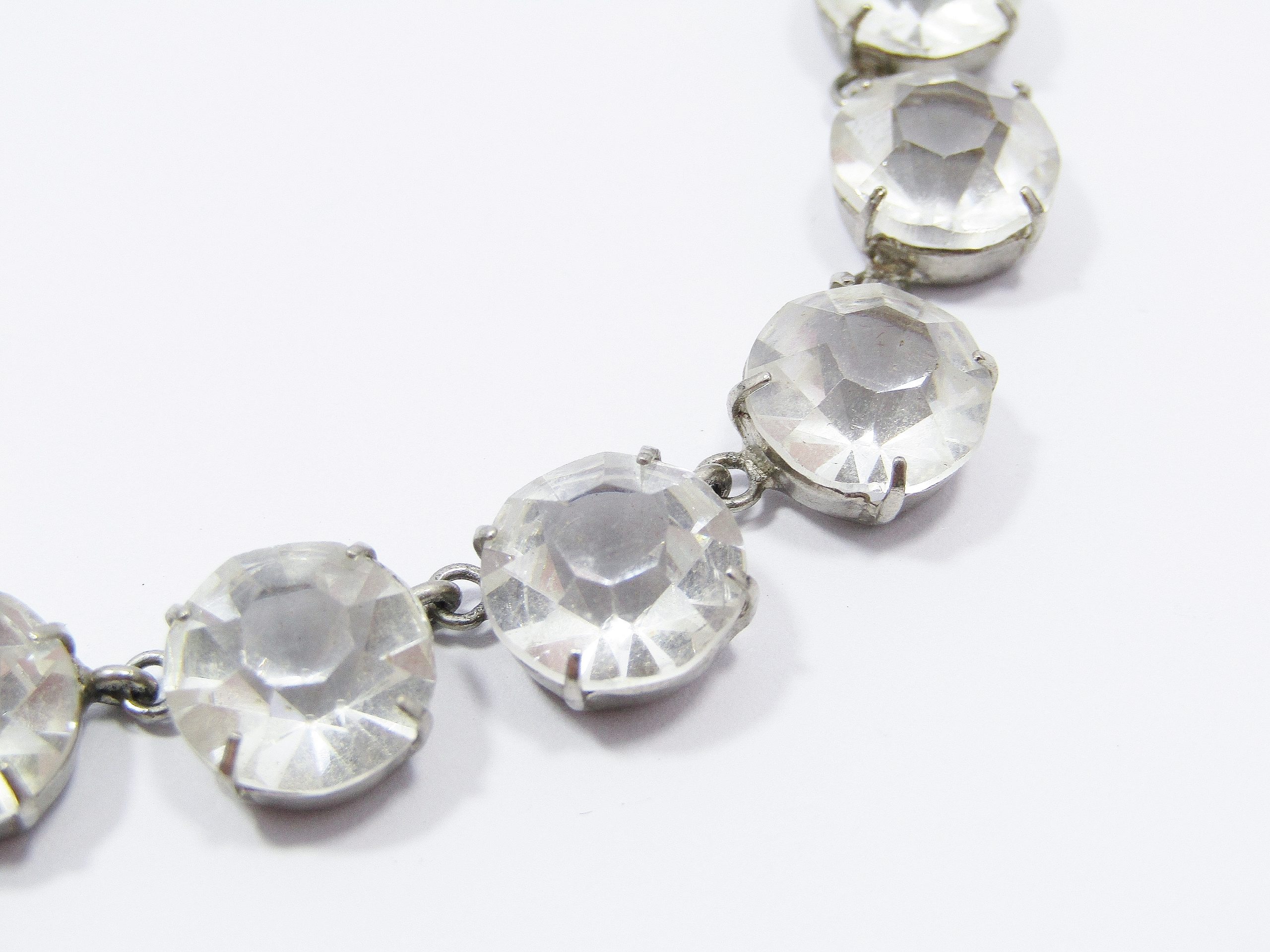 Beautiful! Vintage Glass Paste Riviera Necklace