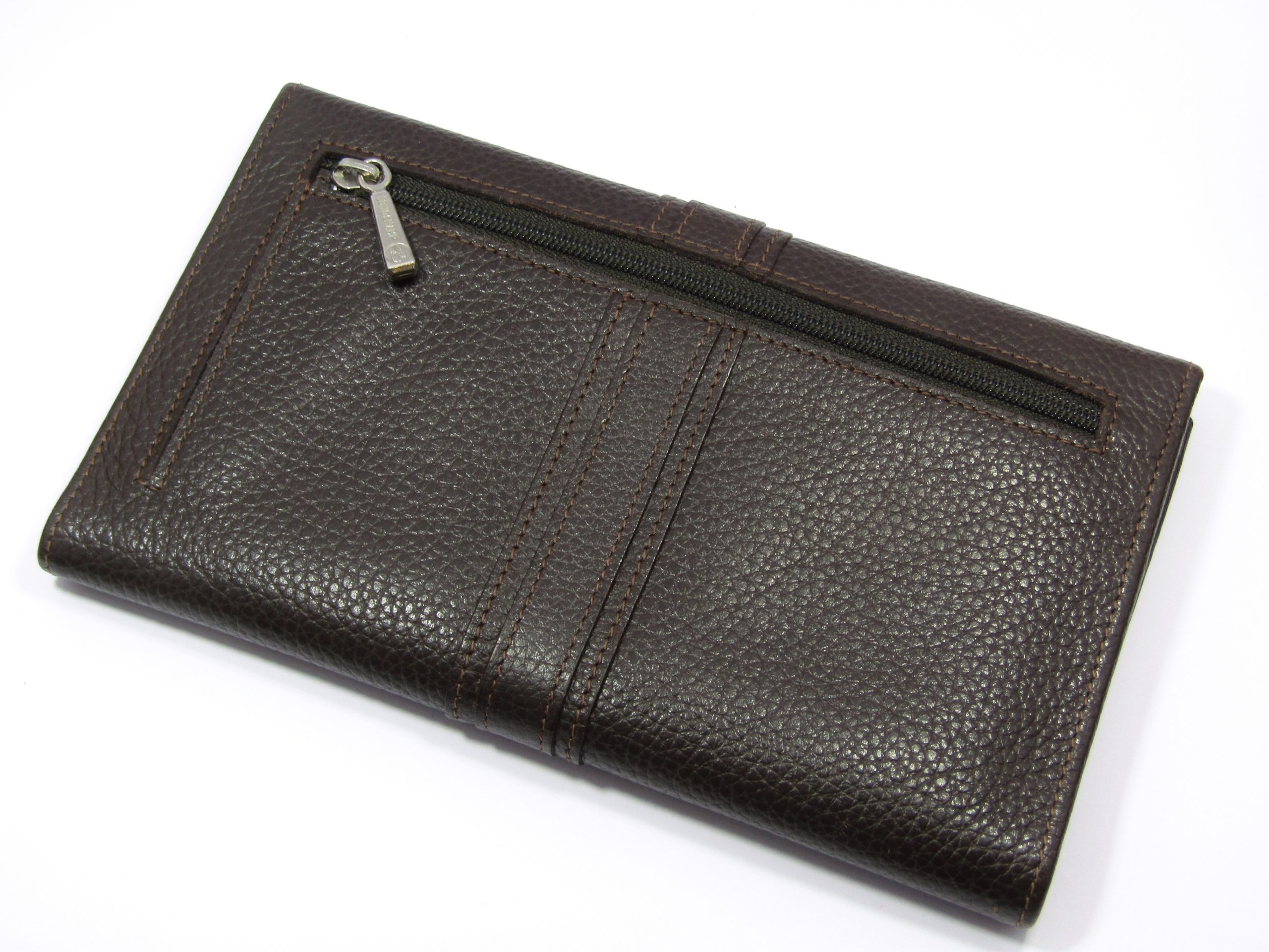 Beautiful Original Longchamp Long Purse in Dark Brown Leather