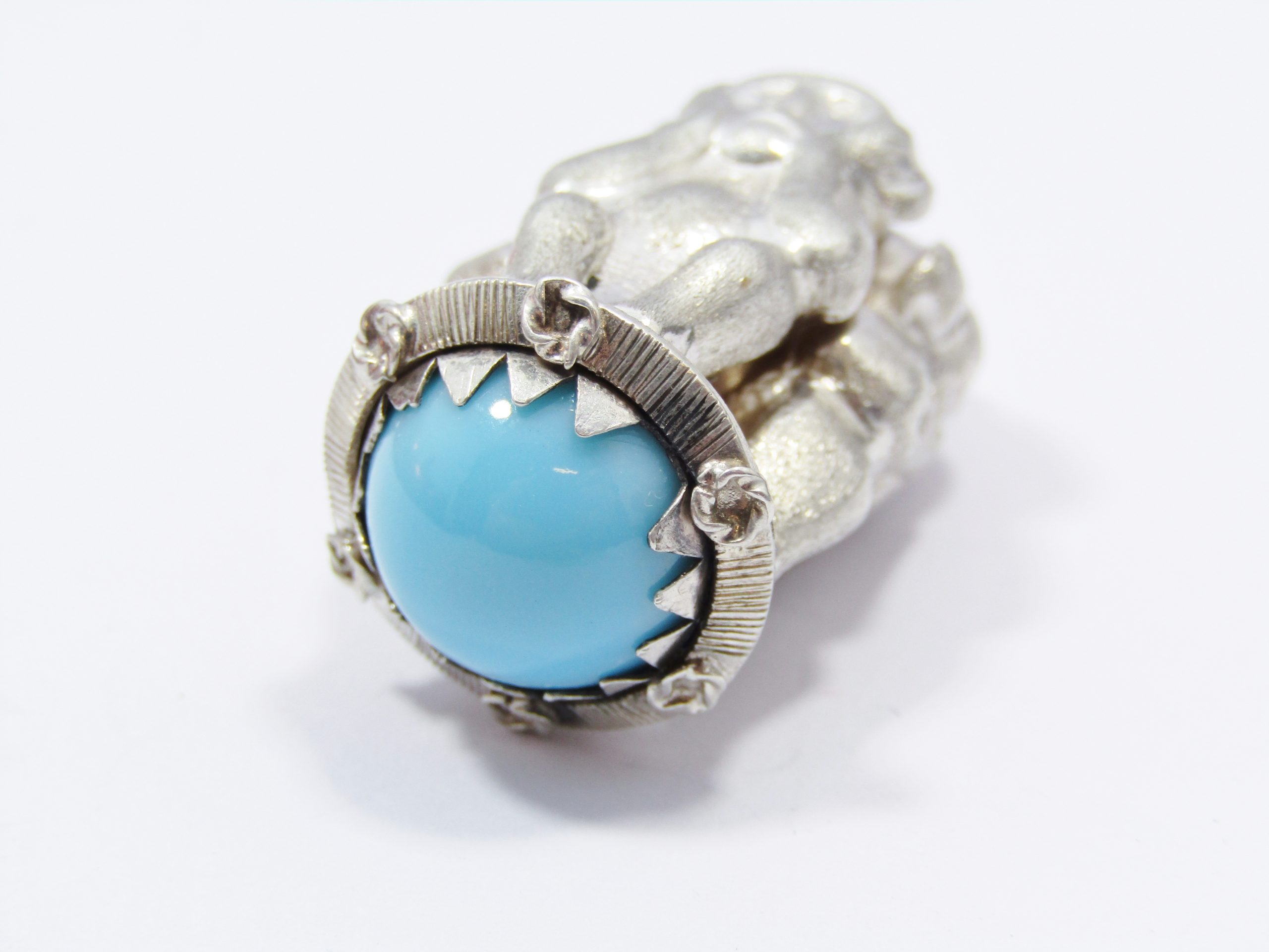 Rare Find! Antique/Vintage Sterling Silver Three Wise Monkeys Pendant