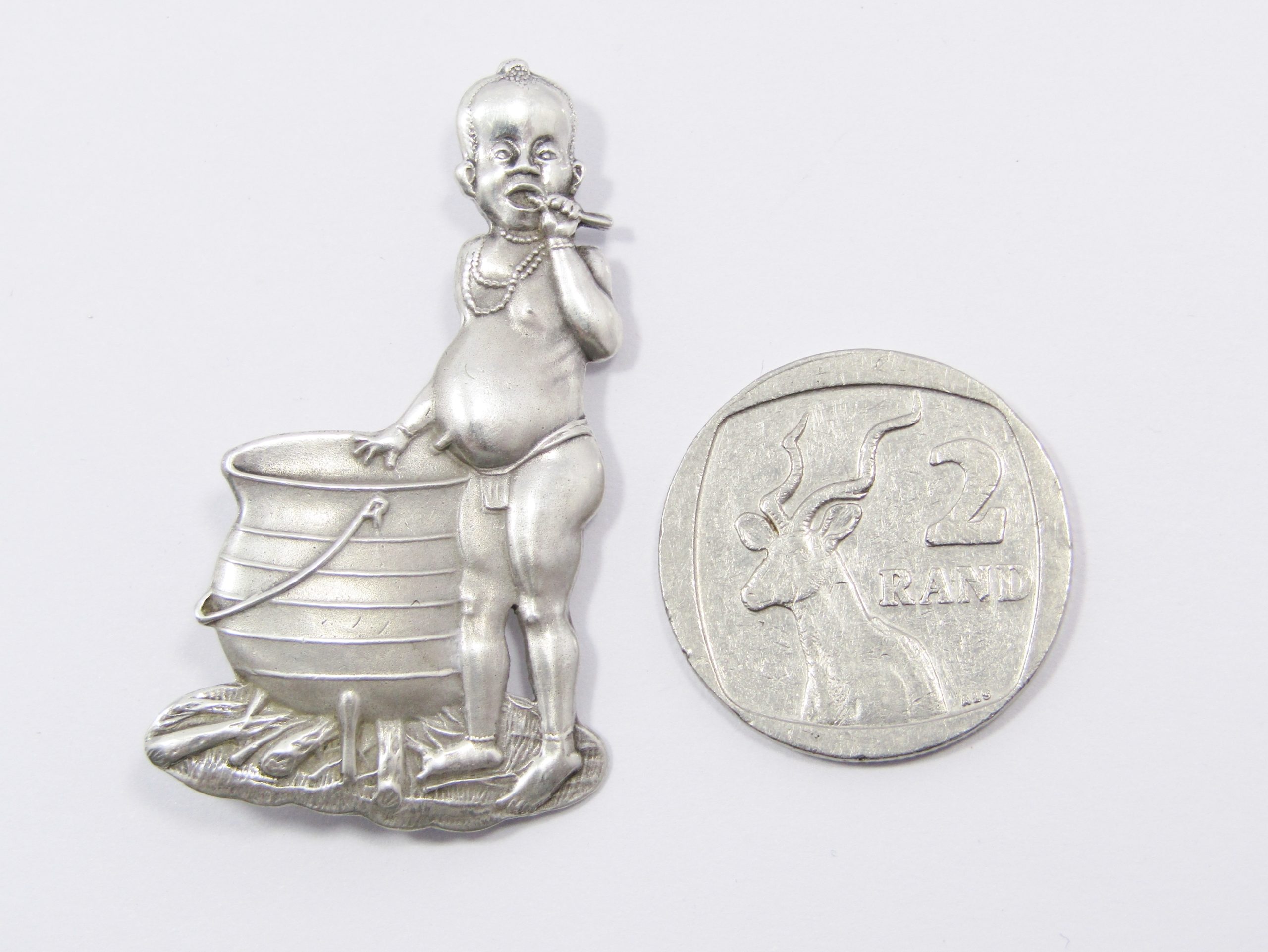 Vintage Candida Sterling Silver "Lo Umfaan" Brooch