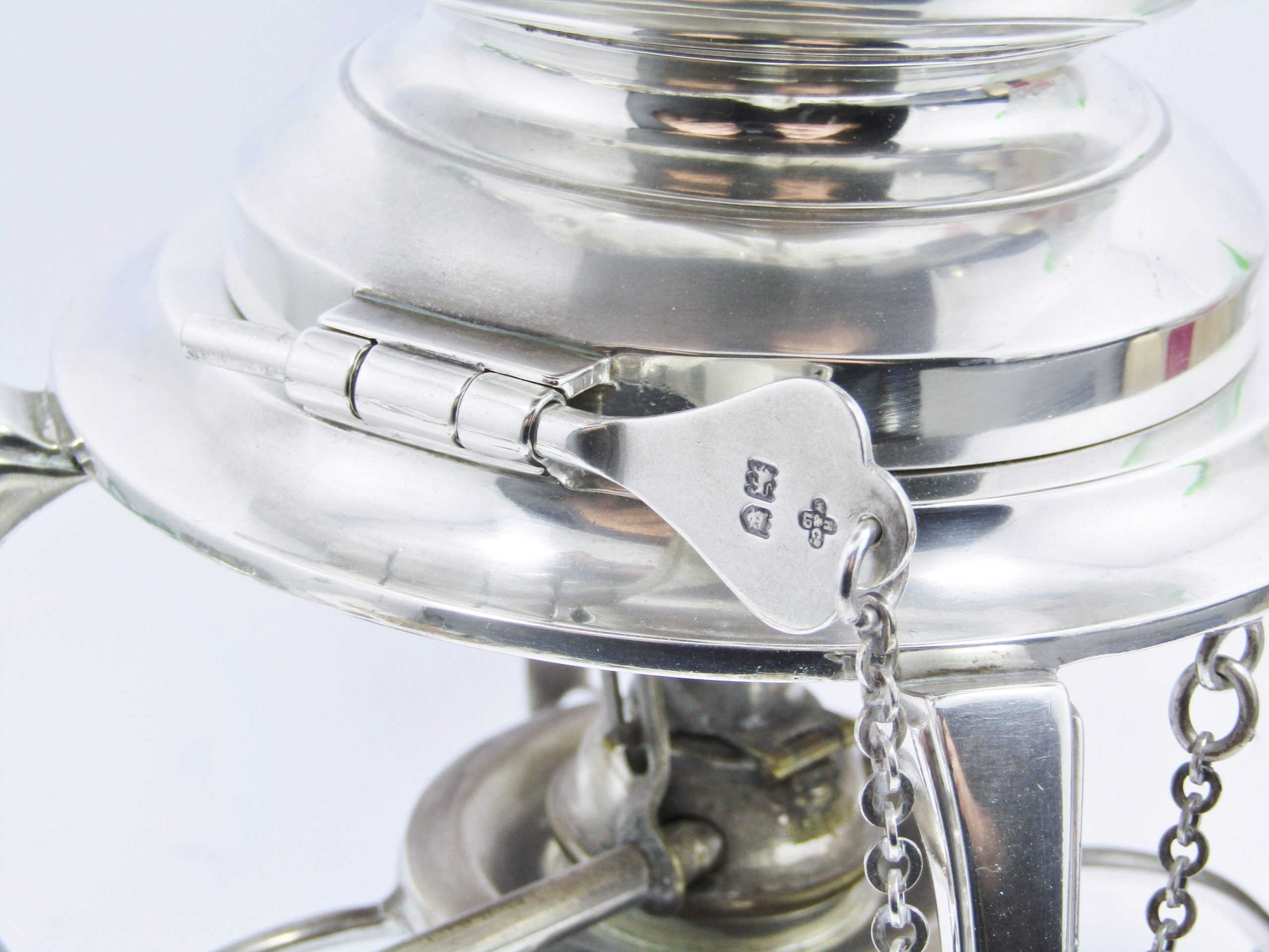 Exquisite! Antique (c1910) Large Sterling Silver Teapot on Stand