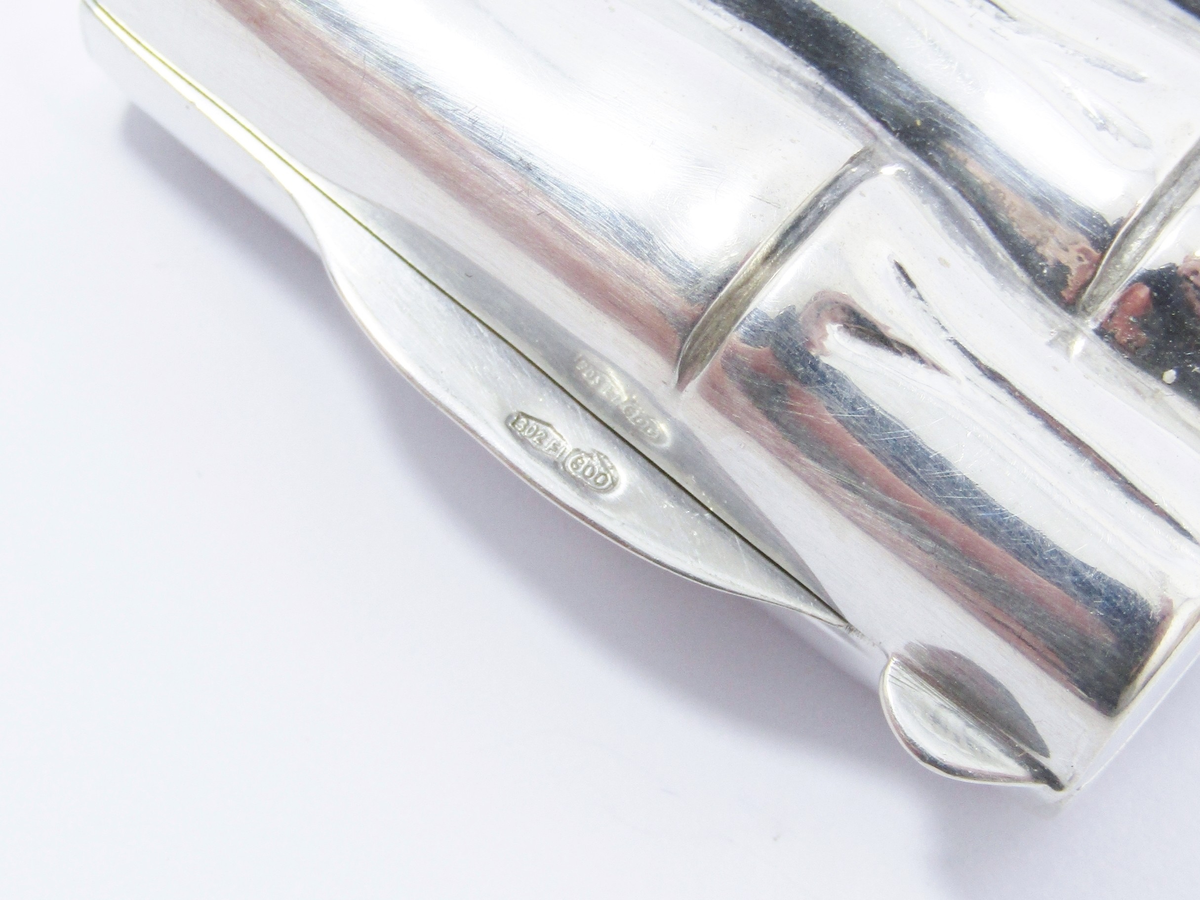 A Stunning Bamboo Design Pill box with 800 Silver Italian hallmarks