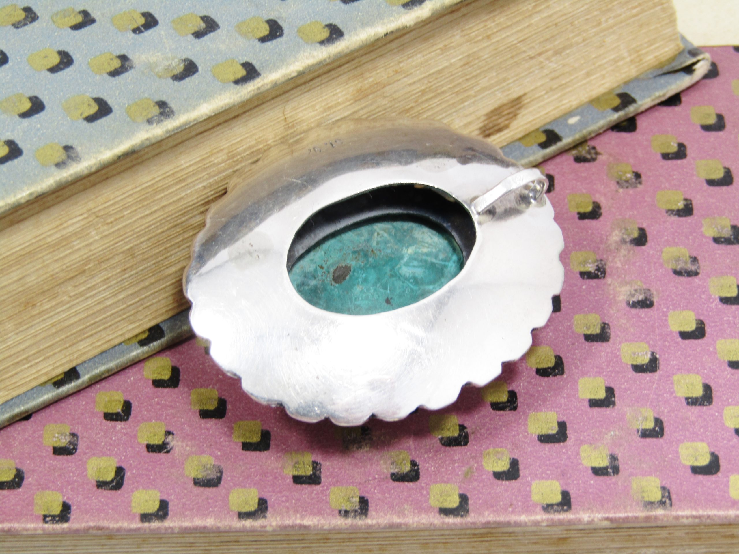 A Gorgeous Chunky Eilat Stone Pendant in Sterling Silver