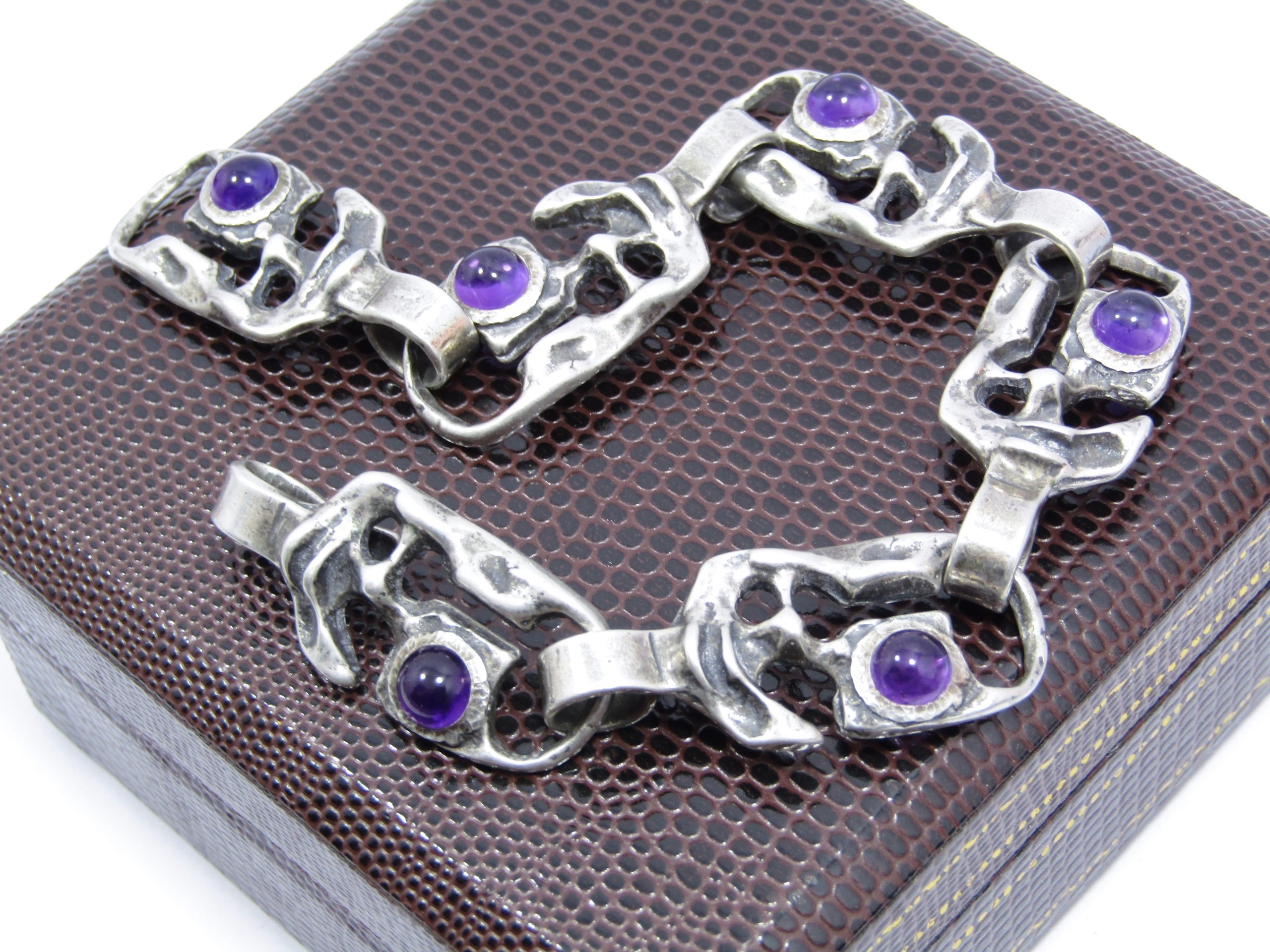 Vintage German c1960s Brutalist Studio Bracelet by Burkhard & Monika Oly