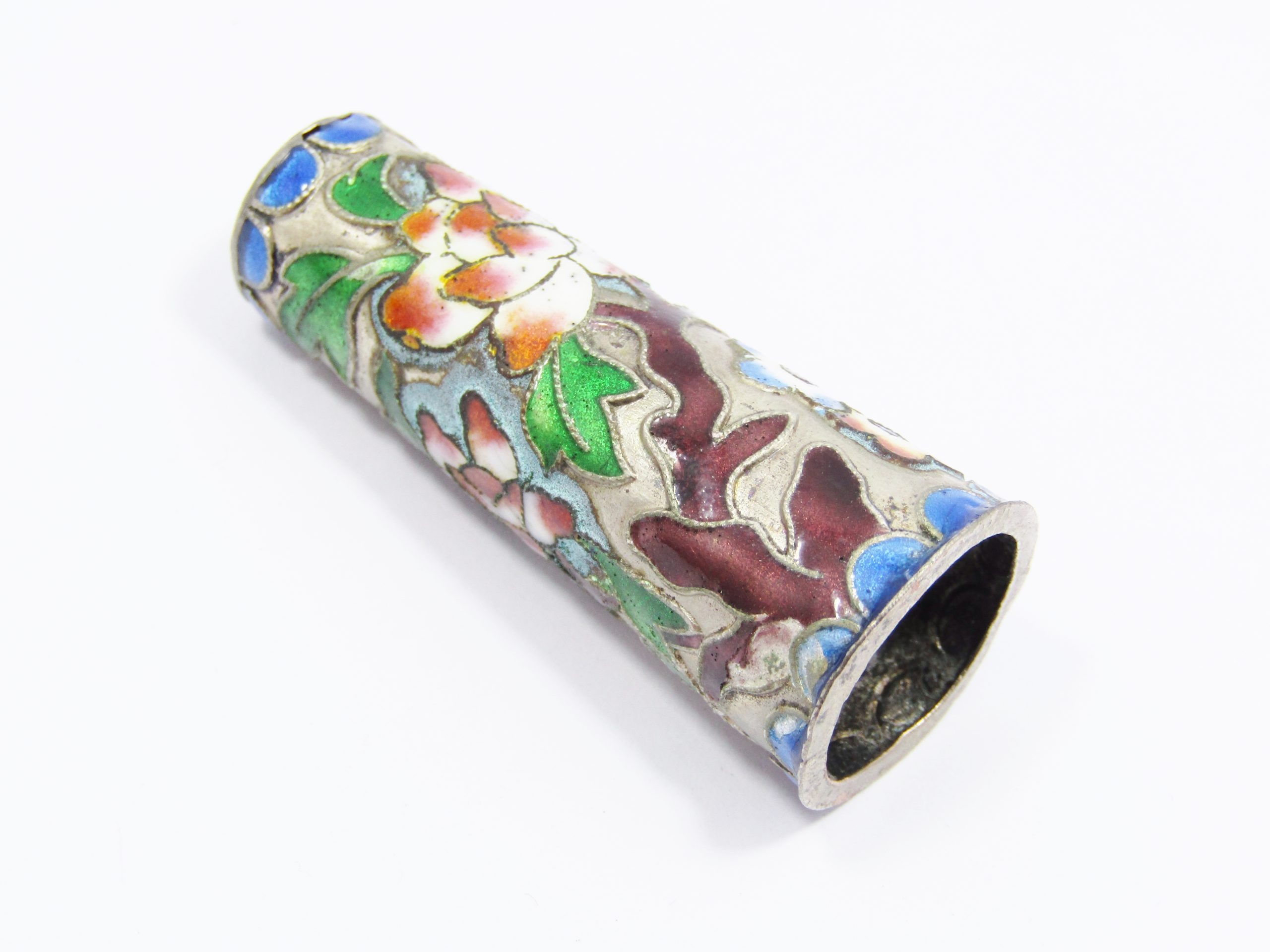 A Lovely Tall Cloisonne Thimble