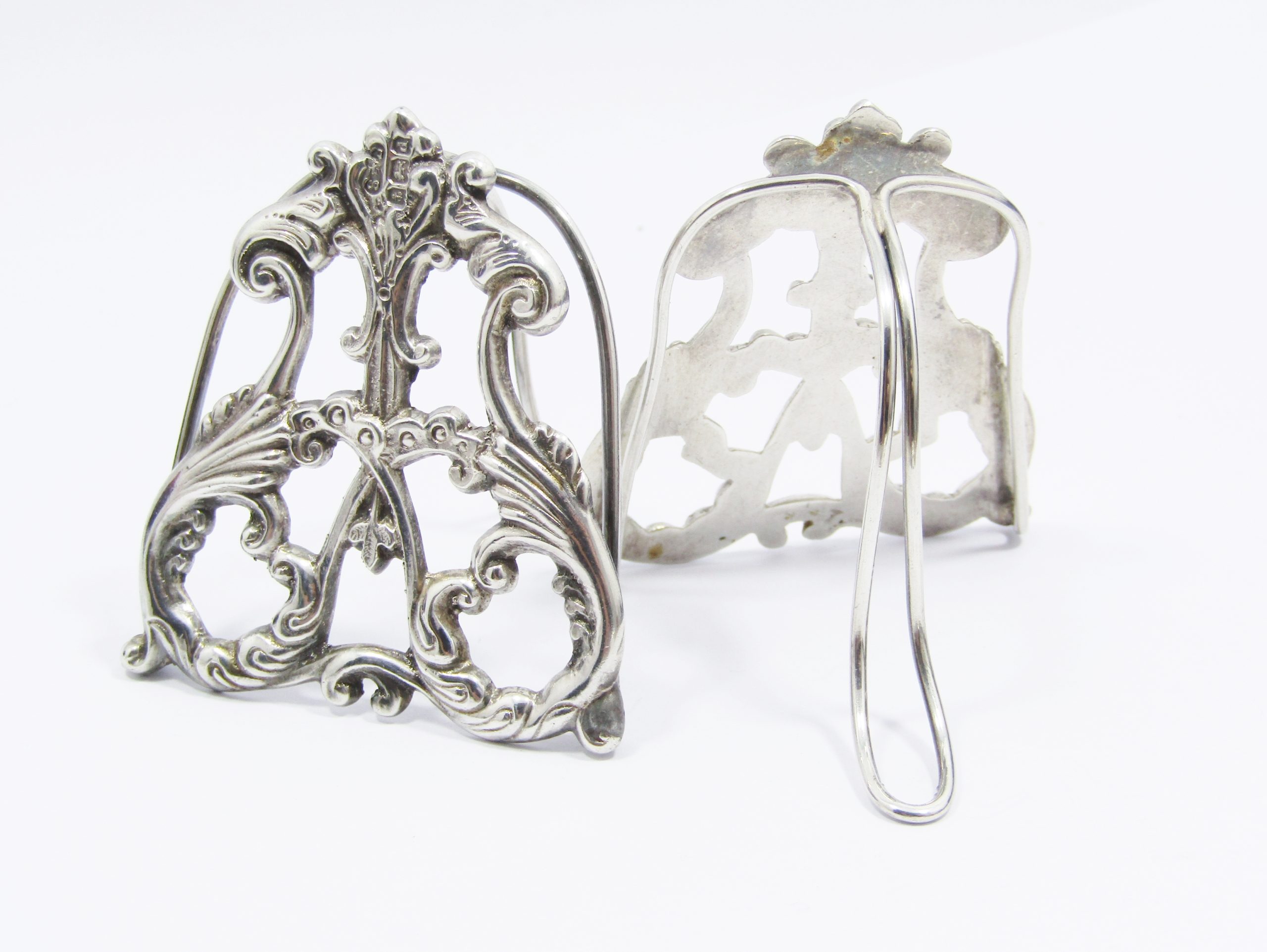 Antique (c1903) Pair of Sterling Silver Business Card Holders